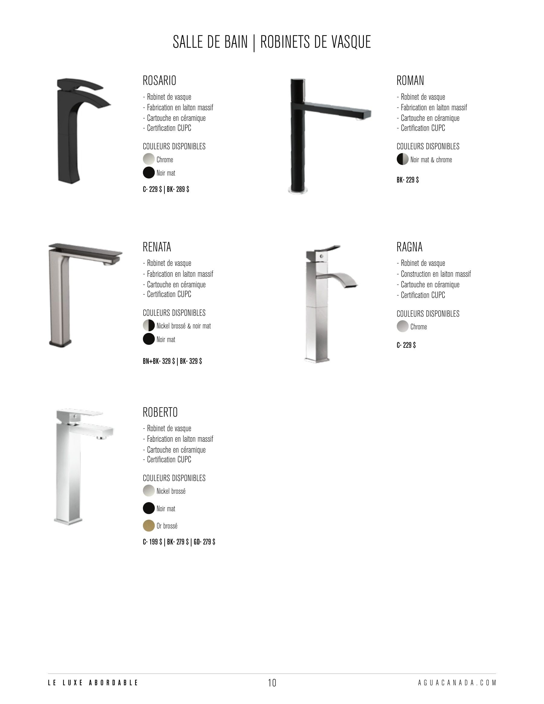Agua Canada Annual Product Catalog Weekly Ad January 1 - December 31, 2026