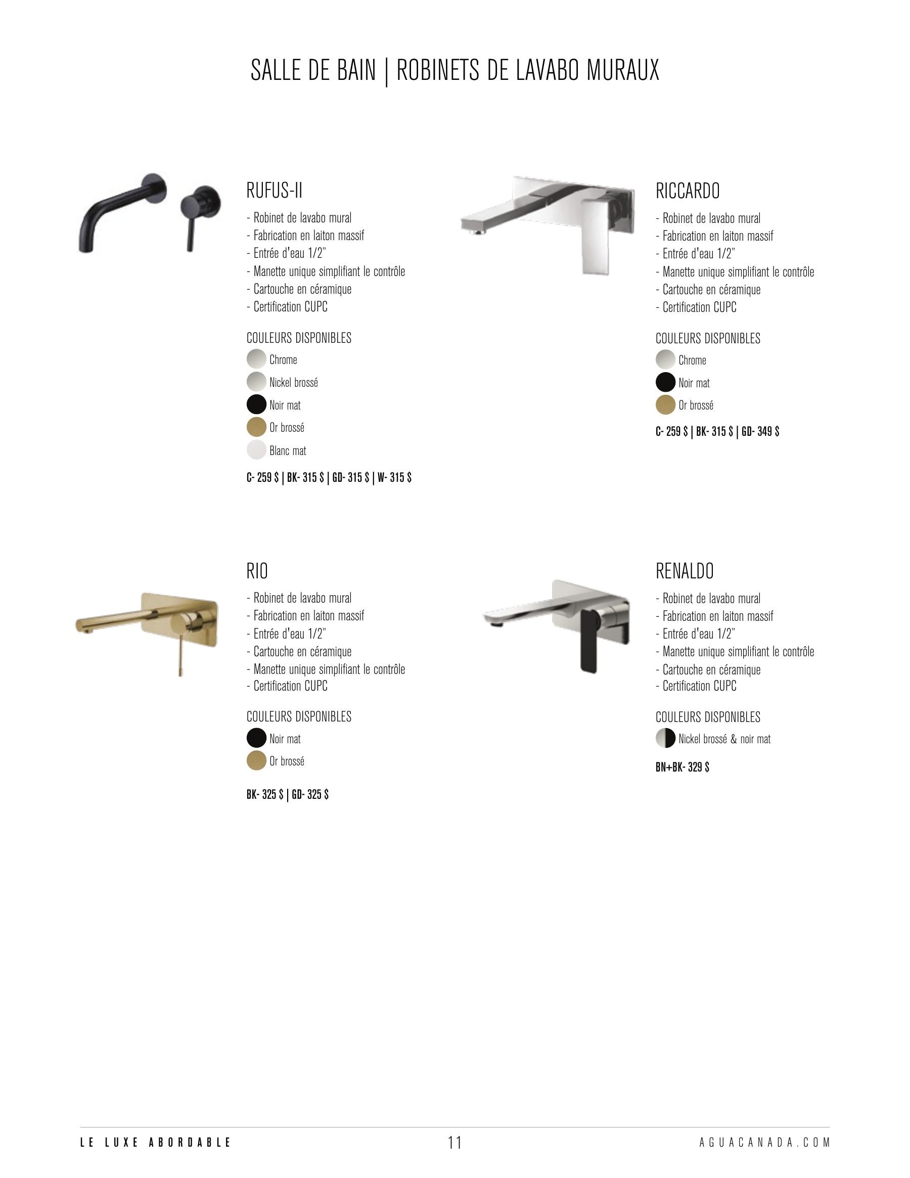 Agua Canada Annual Product Catalog Weekly Ad January 1 - December 31, 2026