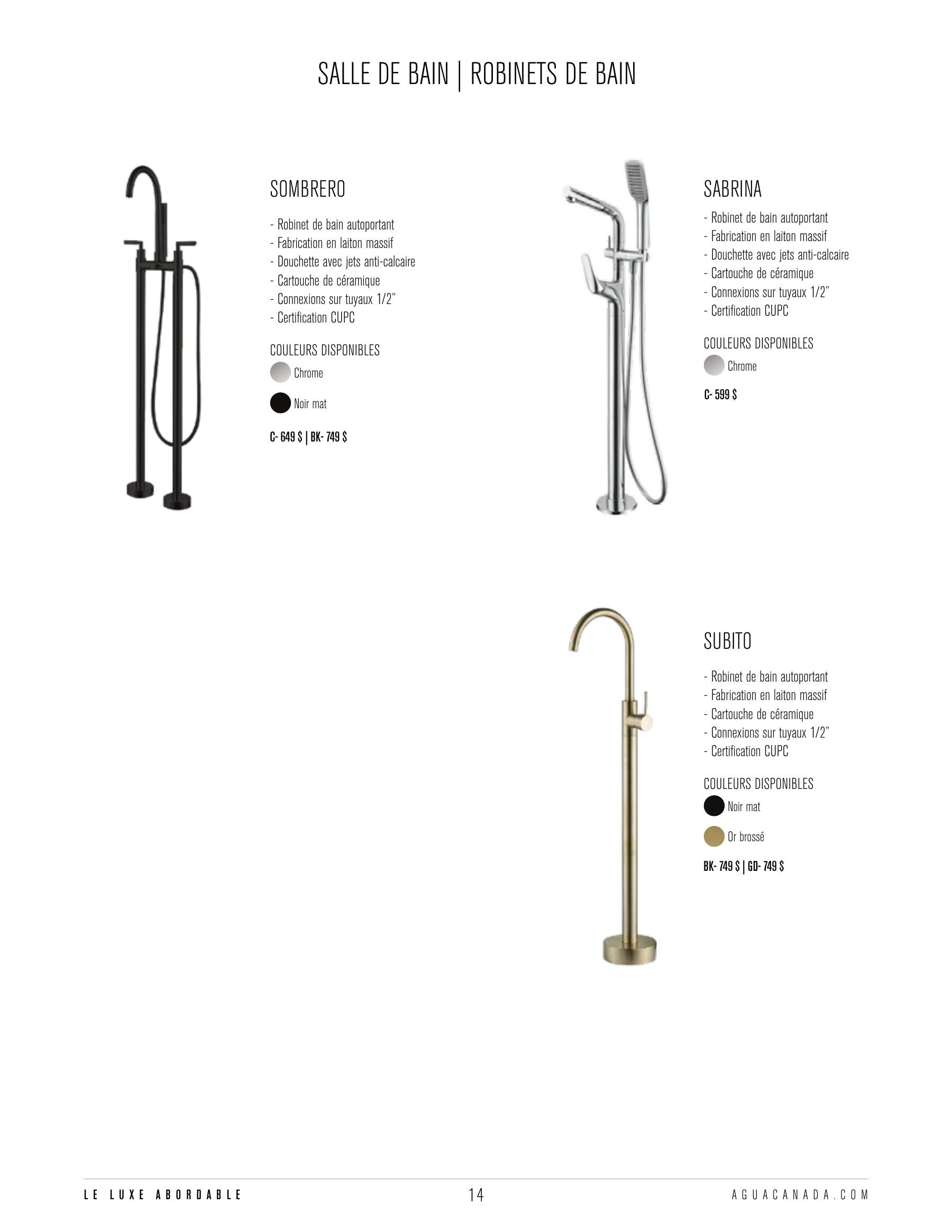 Agua Canada Annual Product Catalog Weekly Ad January 1 - December 31, 2026