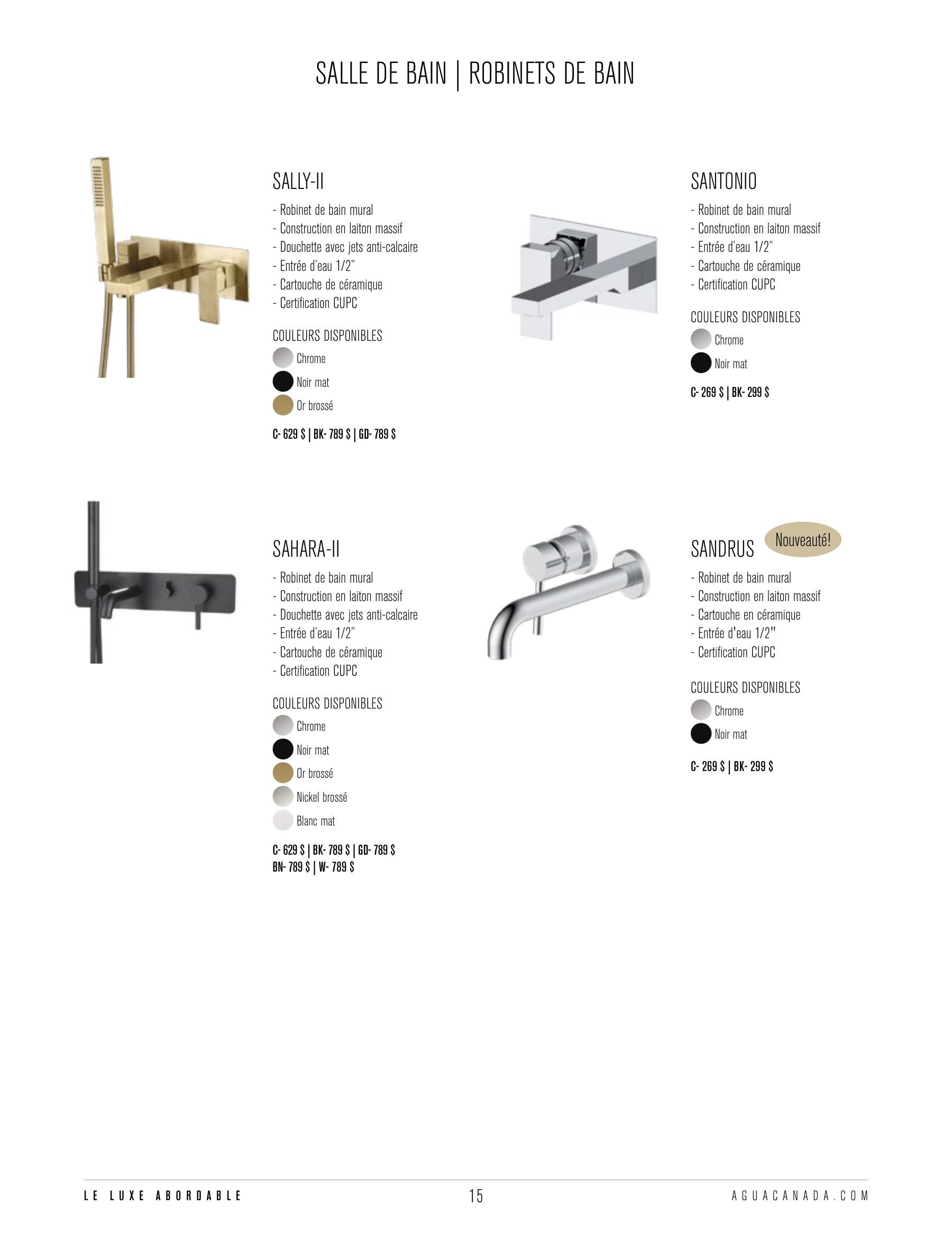 Agua Canada Annual Product Catalog Weekly Ad January 1 - December 31, 2026
