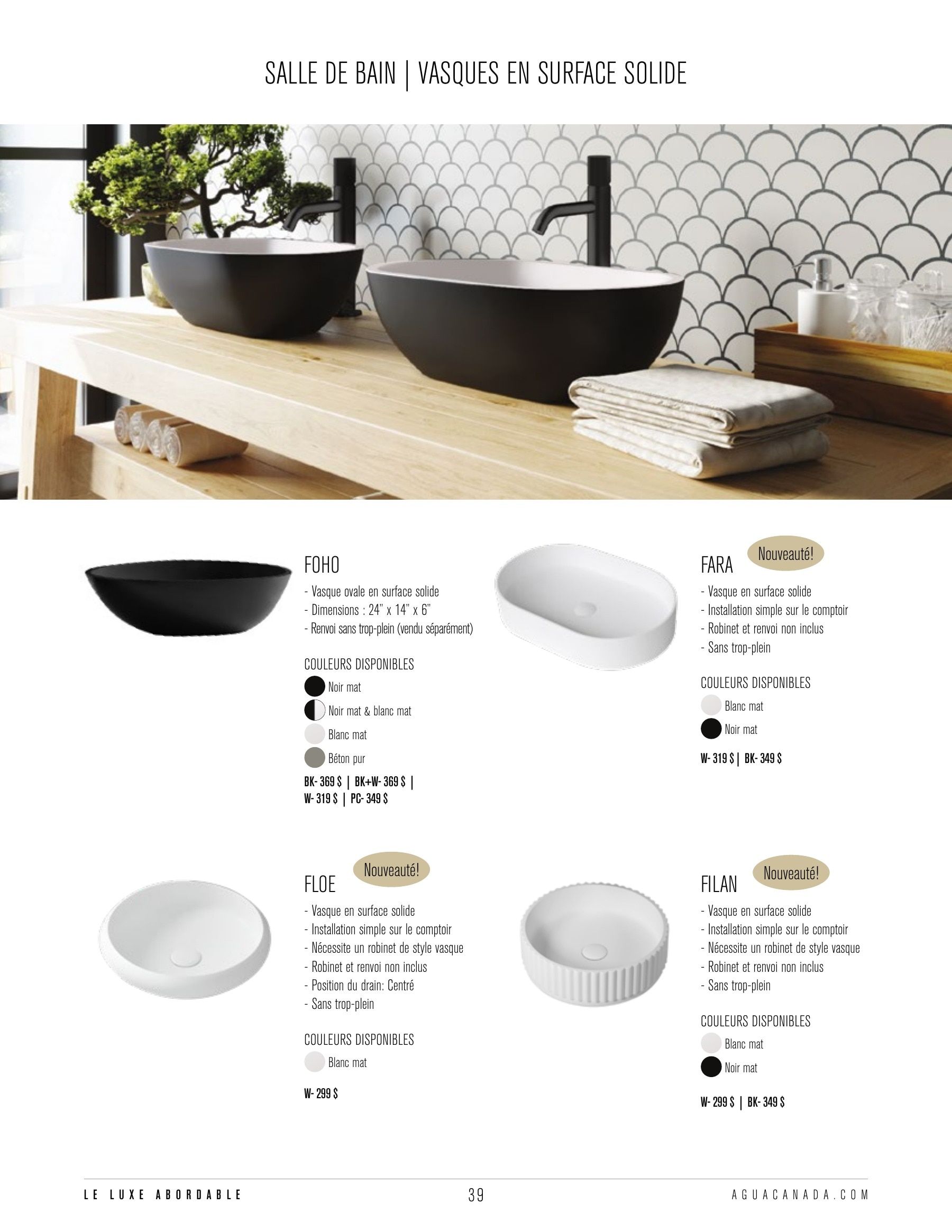Agua Canada Annual Product Catalog Weekly Ad January 1 - December 31, 2026