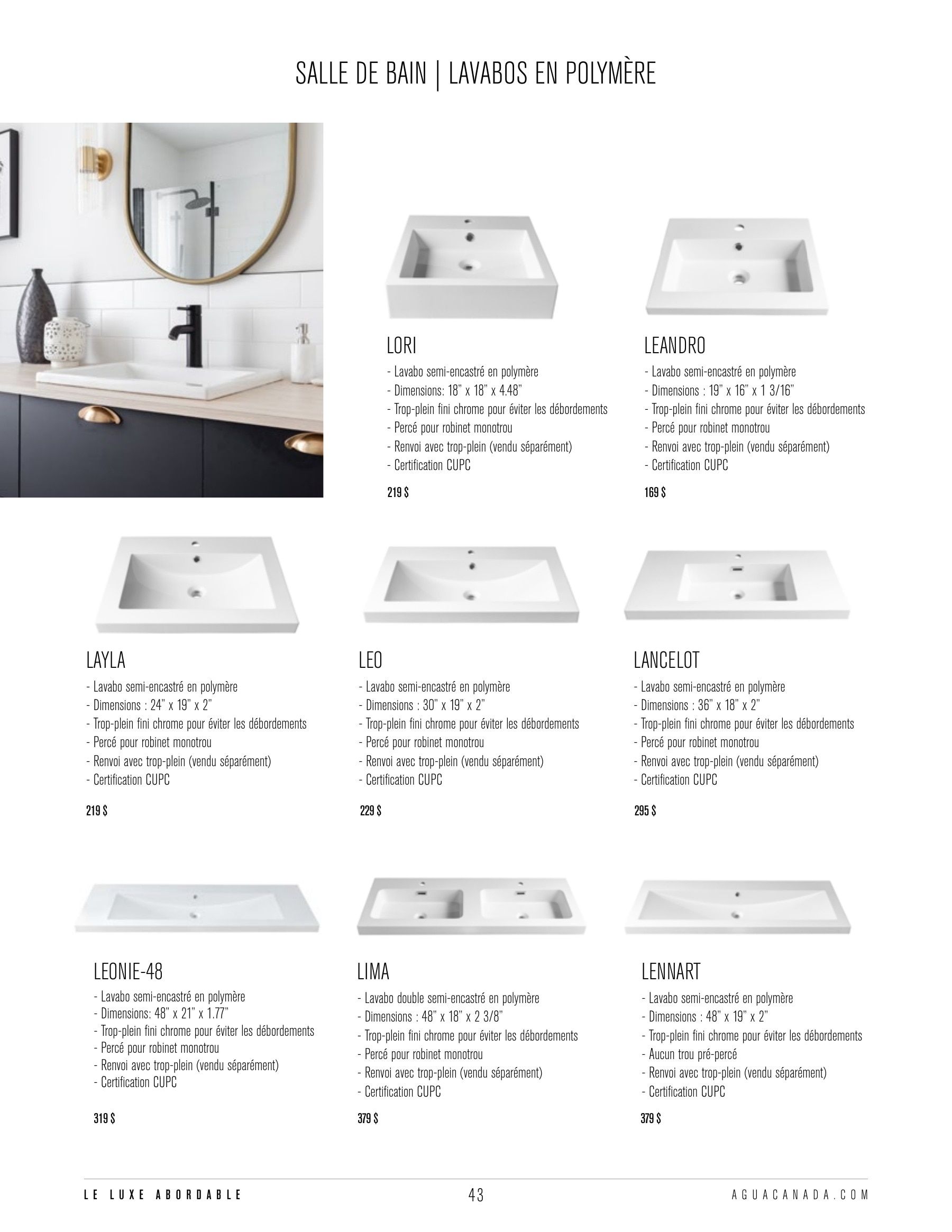Agua Canada Annual Product Catalog Weekly Ad January 1 - December 31, 2026