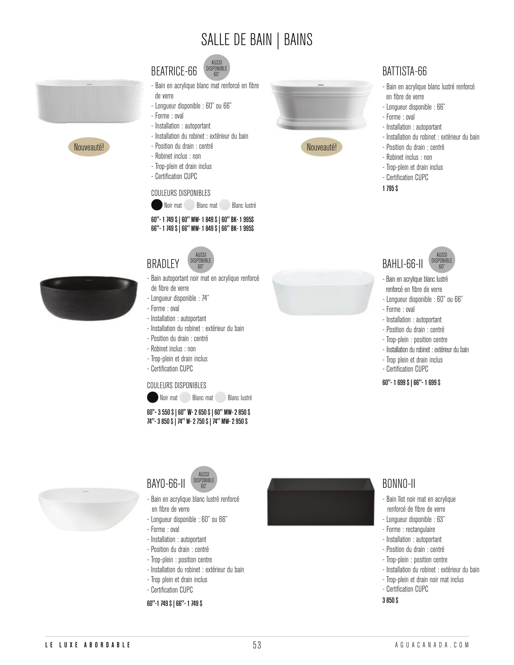Agua Canada Annual Product Catalog Weekly Ad January 1 - December 31, 2026