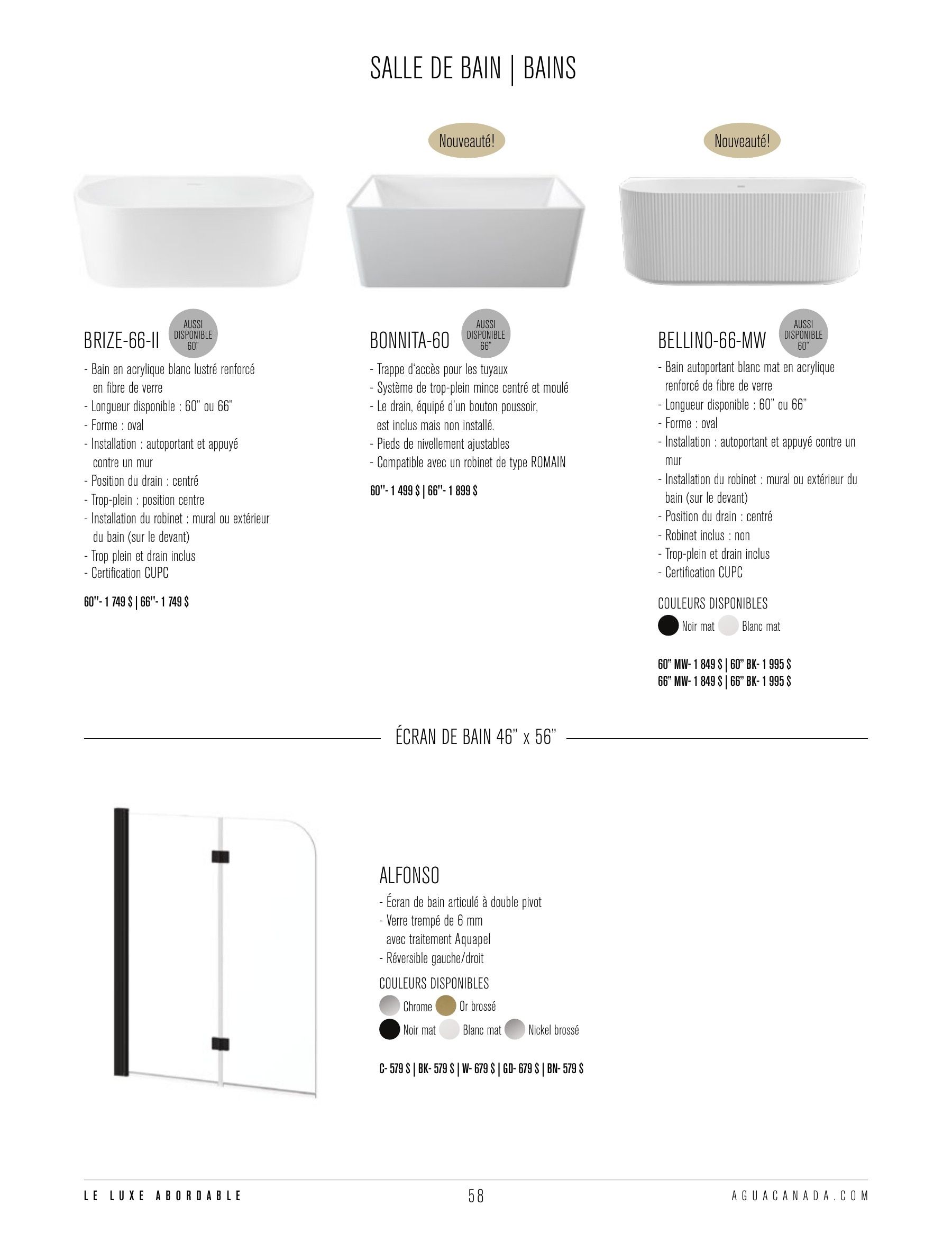 Agua Canada Annual Product Catalog Weekly Ad January 1 - December 31, 2026