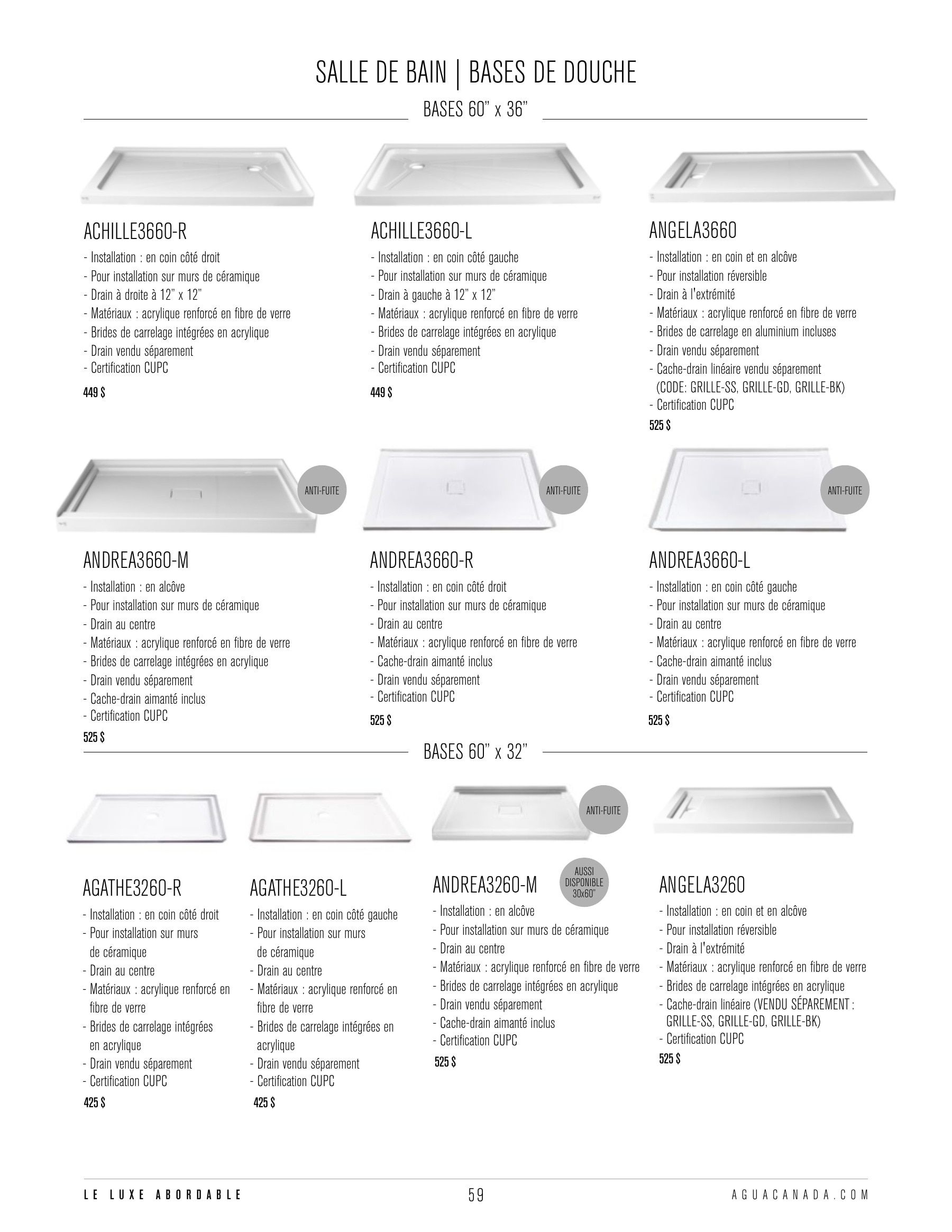 Agua Canada Annual Product Catalog Weekly Ad January 1 - December 31, 2026