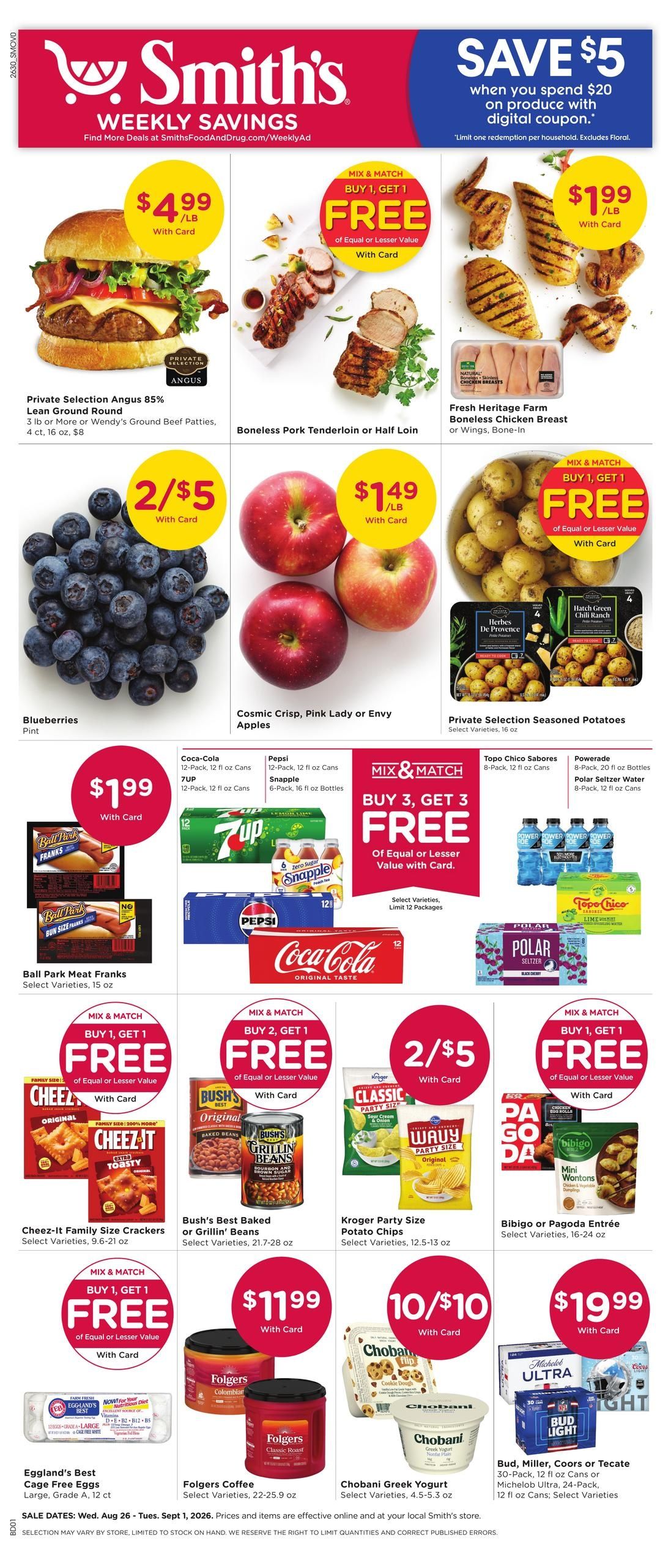 Smith's (Henderson Area, NV) Weekly Ad August 26 - September 1, 2026