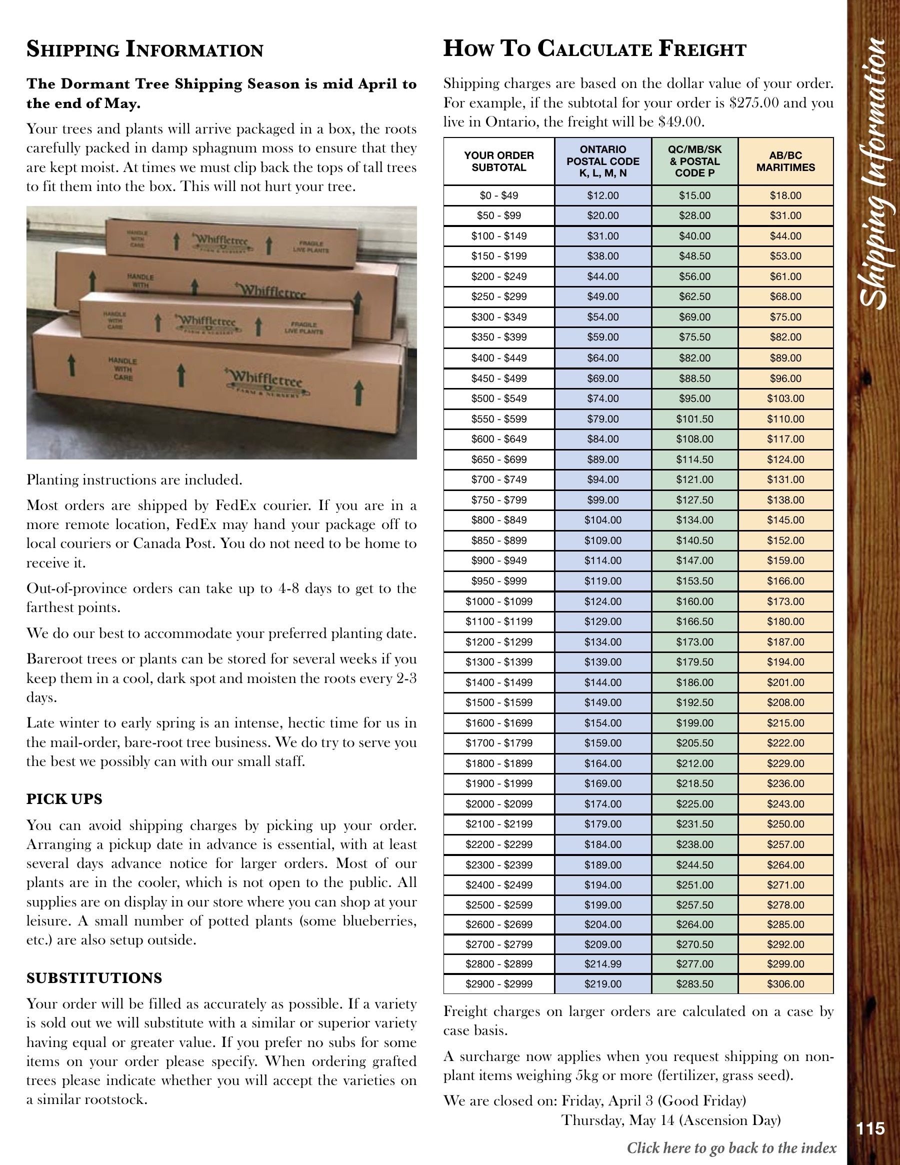 Whiffletree Farm & Nursery Annual Catalog Weekly Ad January 1 - December 31, 2026