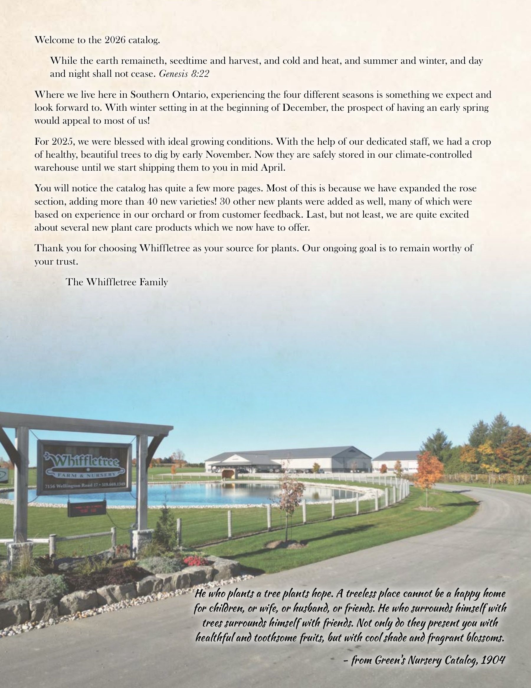 Whiffletree Farm & Nursery Annual Catalog Weekly Ad January 1 - December 31, 2026