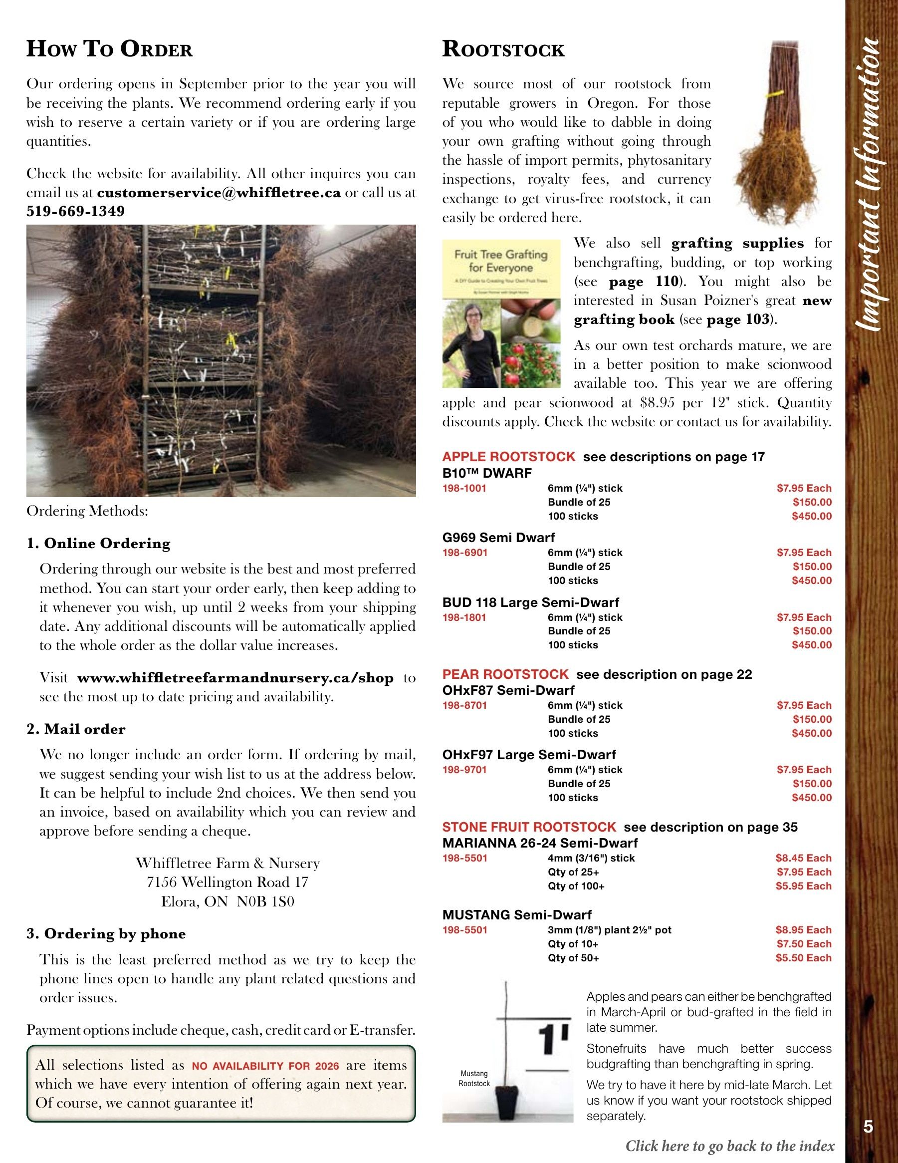 Whiffletree Farm & Nursery Annual Catalog Weekly Ad January 1 - December 31, 2026