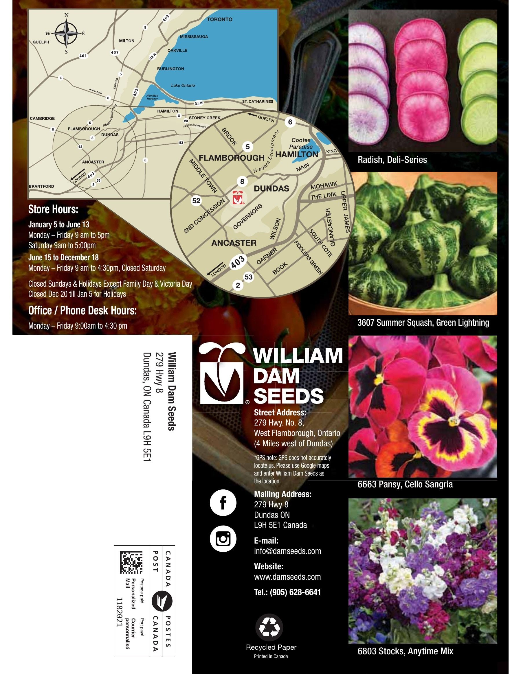 William Dam Seeds Annual Catalog Weekly Ad January 1 - October 31, 2026