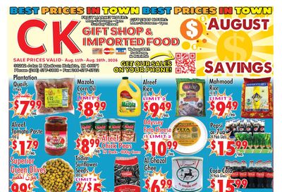 CK Gift Shop & Imported Food (30212 John R Road, Madison Heights, MI) Weekly Ad August 11 - 28, 2026