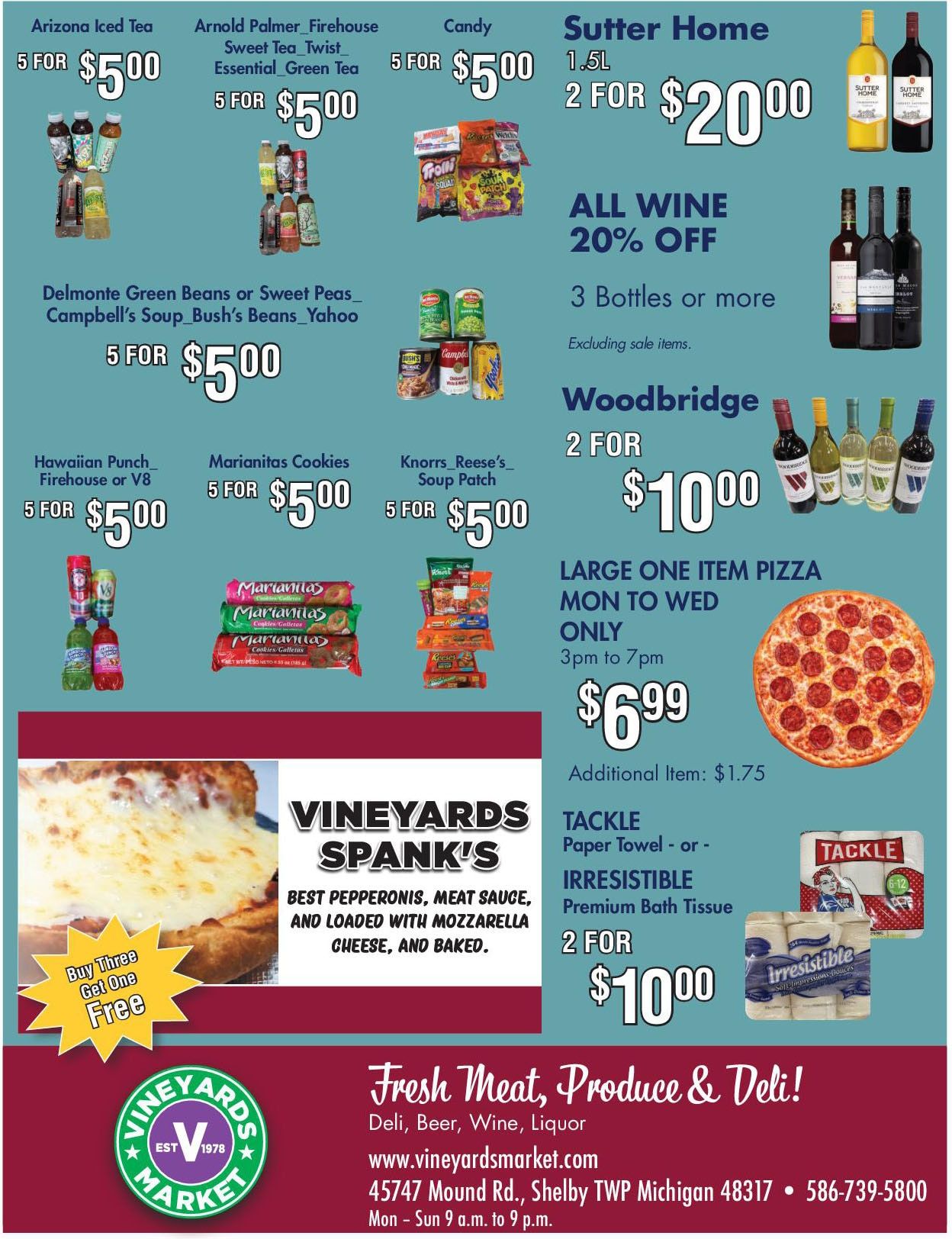 Vineyards Market (45747 Mound Road, Shelby Township, MI) Weekly Ad July 28 - August 30, 2026