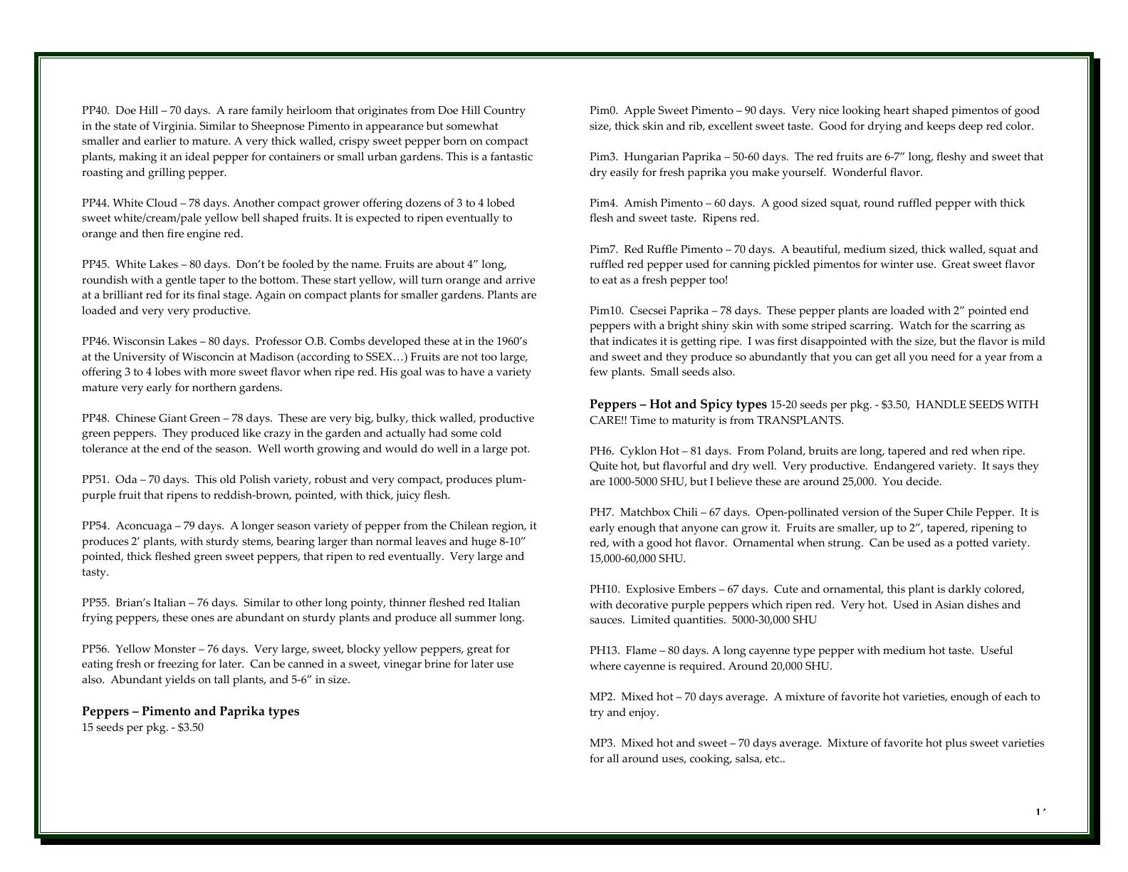 A'Bunadh Seeds Seed Catalogue Weekly Ad January 1 - December 31, 2026
