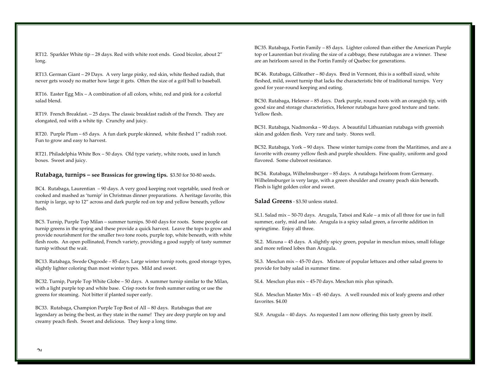 A'Bunadh Seeds Seed Catalogue Weekly Ad January 1 - December 31, 2026