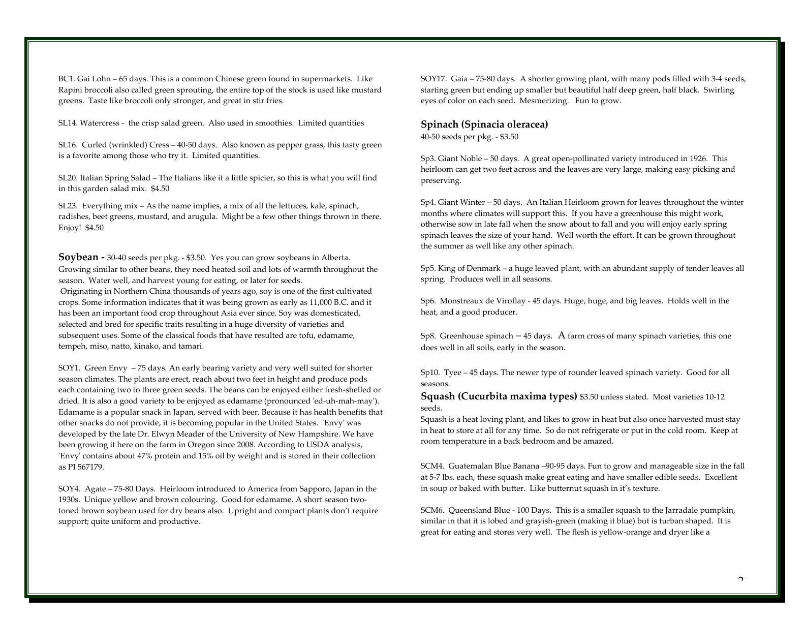 A'Bunadh Seeds Seed Catalogue Weekly Ad January 1 - December 31, 2026