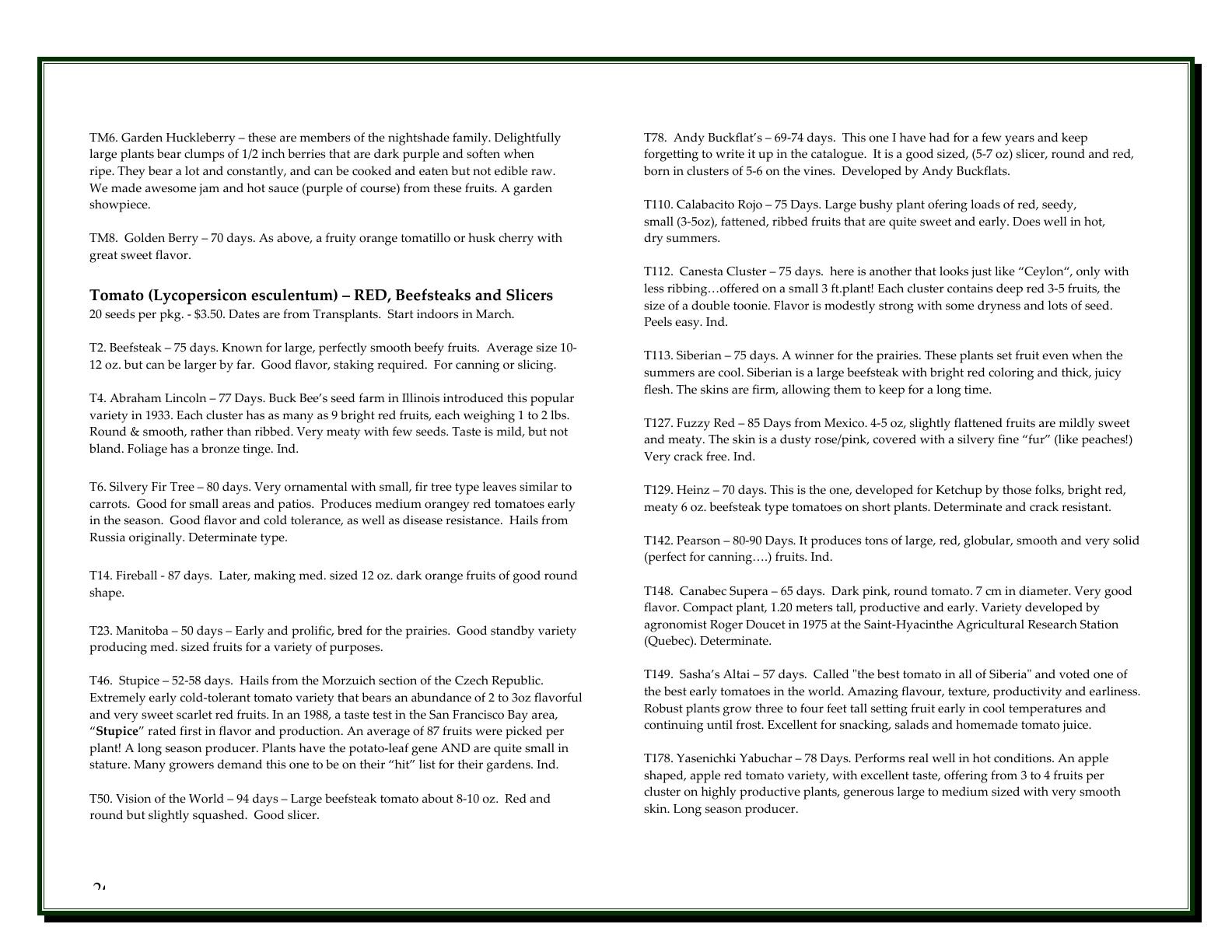 A'Bunadh Seeds Seed Catalogue Weekly Ad January 1 - December 31, 2026