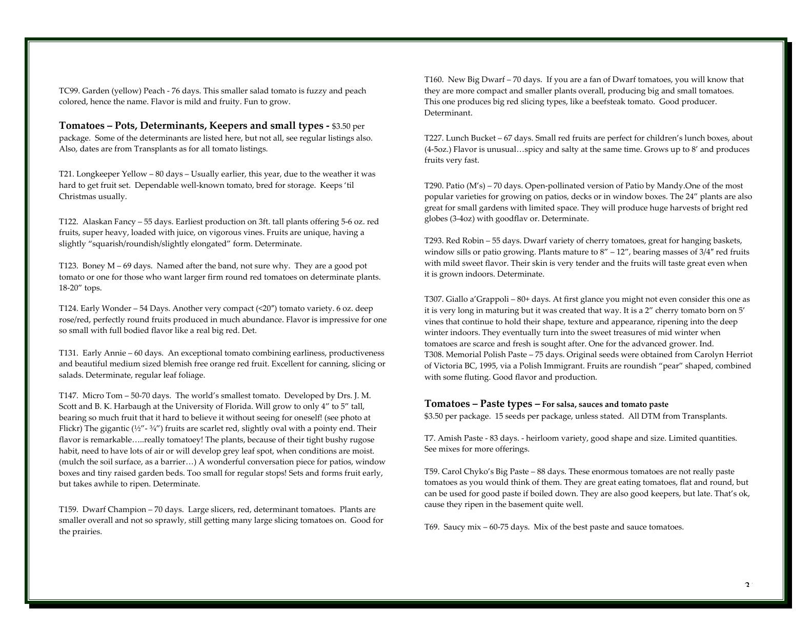 A'Bunadh Seeds Seed Catalogue Weekly Ad January 1 - December 31, 2026
