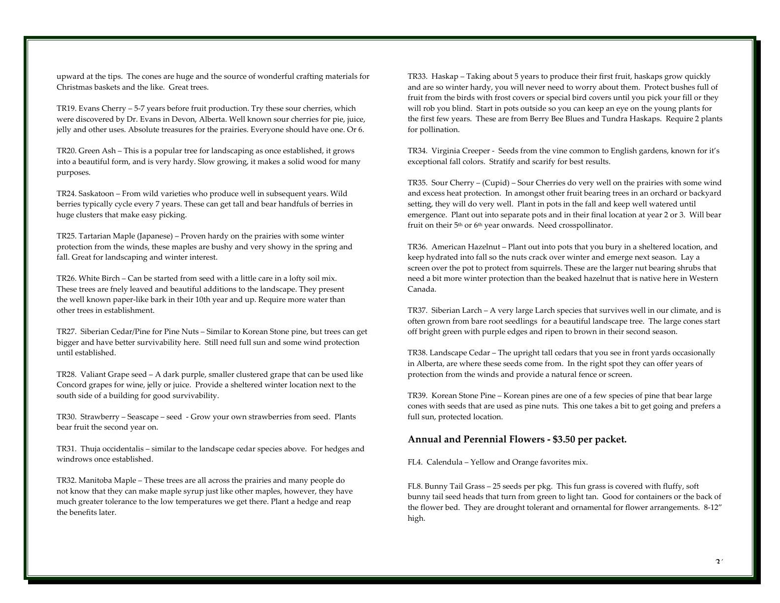 A'Bunadh Seeds Seed Catalogue Weekly Ad January 1 - December 31, 2026