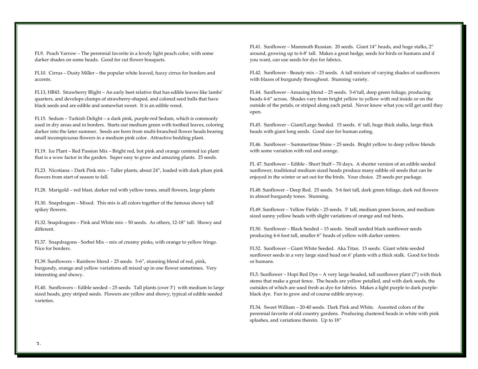 A'Bunadh Seeds Seed Catalogue Weekly Ad January 1 - December 31, 2026