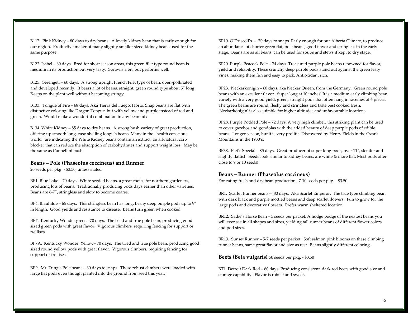 A'Bunadh Seeds Seed Catalogue Weekly Ad January 1 - December 31, 2026