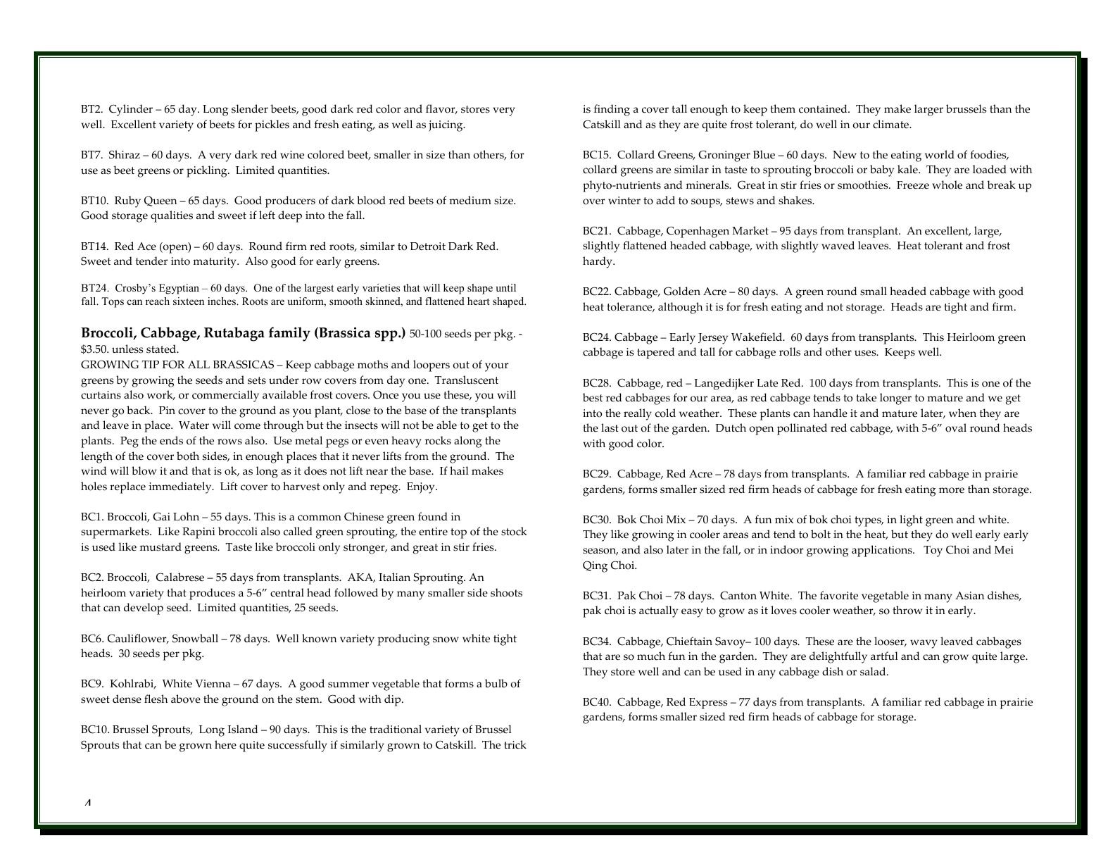A'Bunadh Seeds Seed Catalogue Weekly Ad January 1 - December 31, 2026