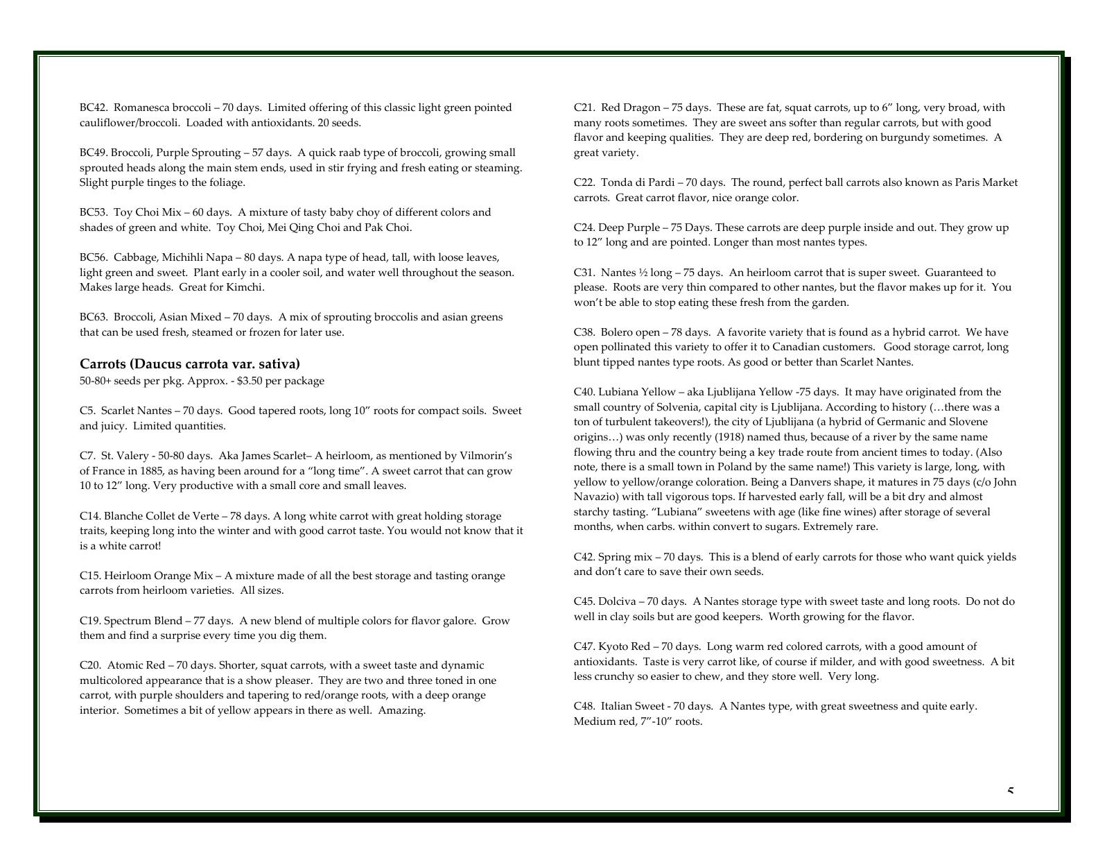 A'Bunadh Seeds Seed Catalogue Weekly Ad January 1 - December 31, 2026