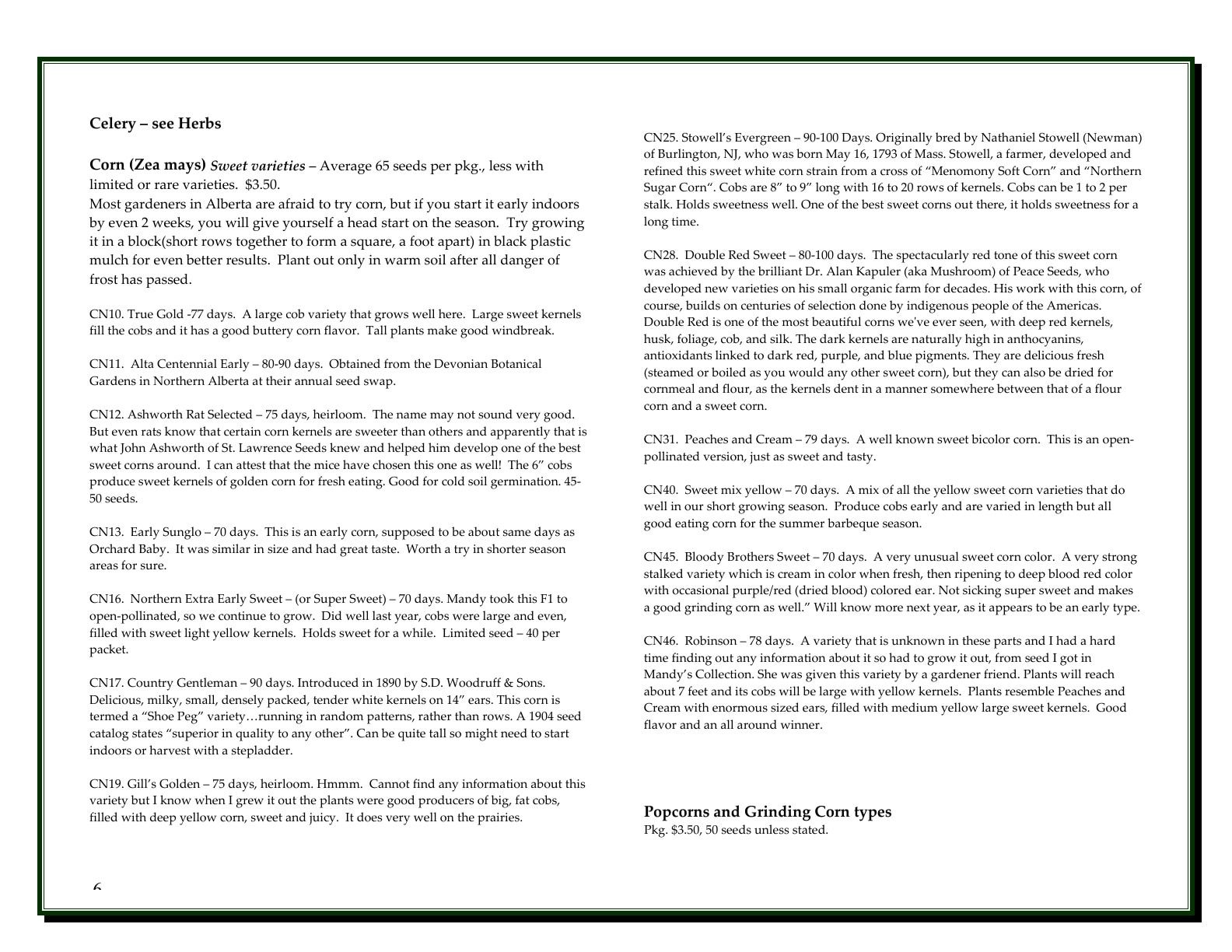 A'Bunadh Seeds Seed Catalogue Weekly Ad January 1 - December 31, 2026
