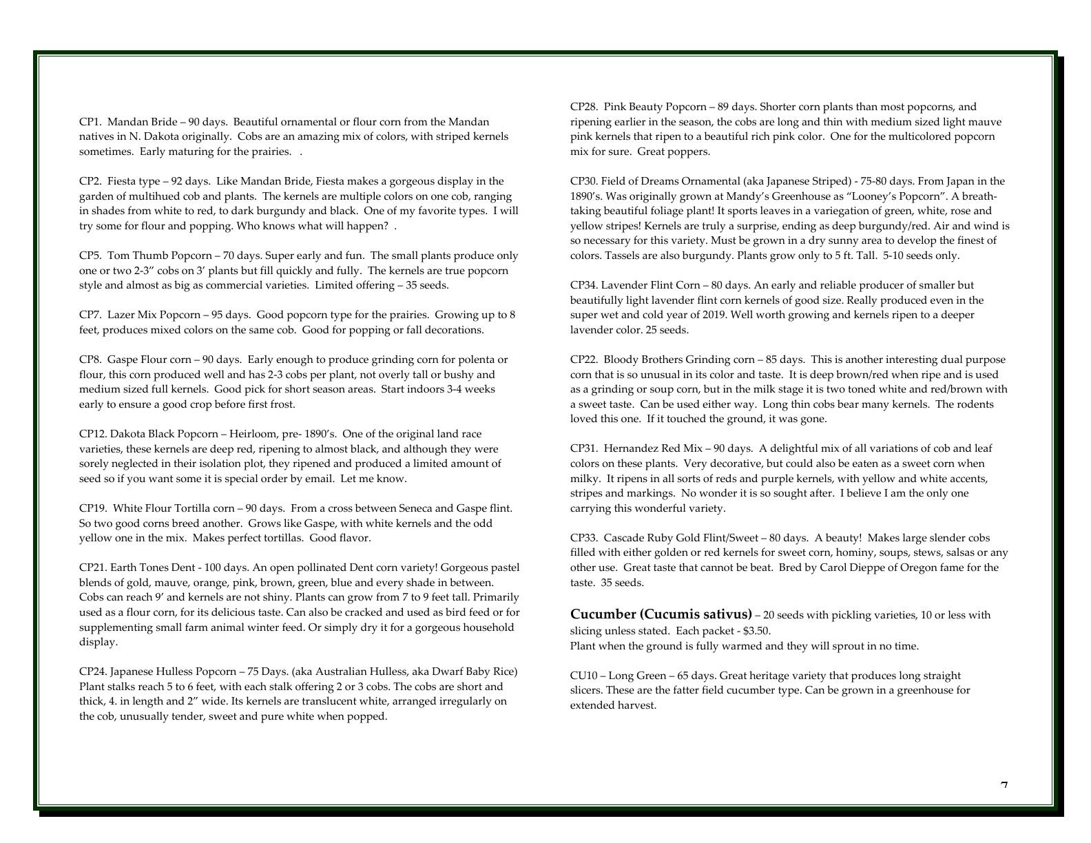 A'Bunadh Seeds Seed Catalogue Weekly Ad January 1 - December 31, 2026