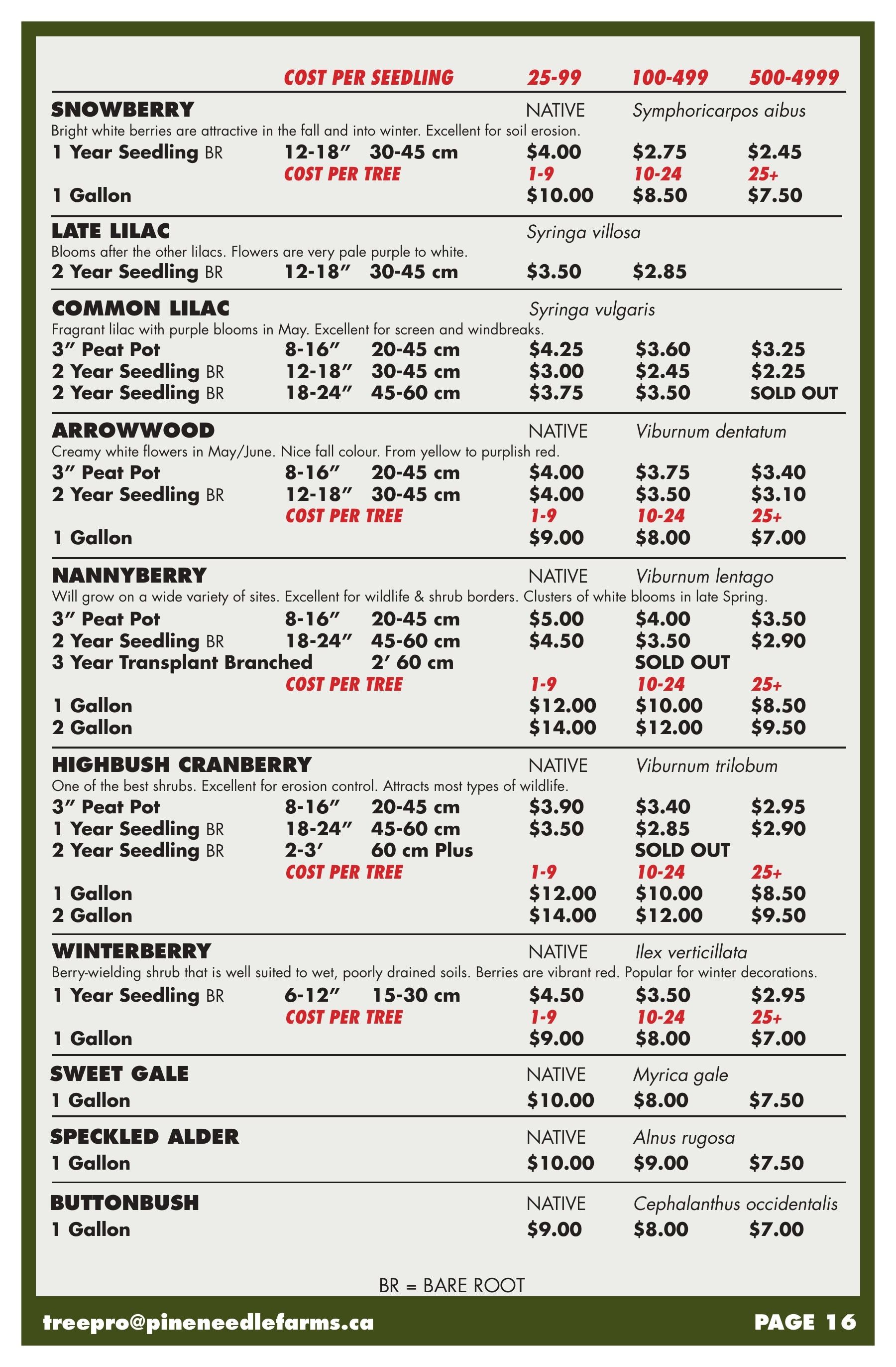 Pineneedle Farms Annual Catalog Weekly Ad January 1 - December 31, 2026