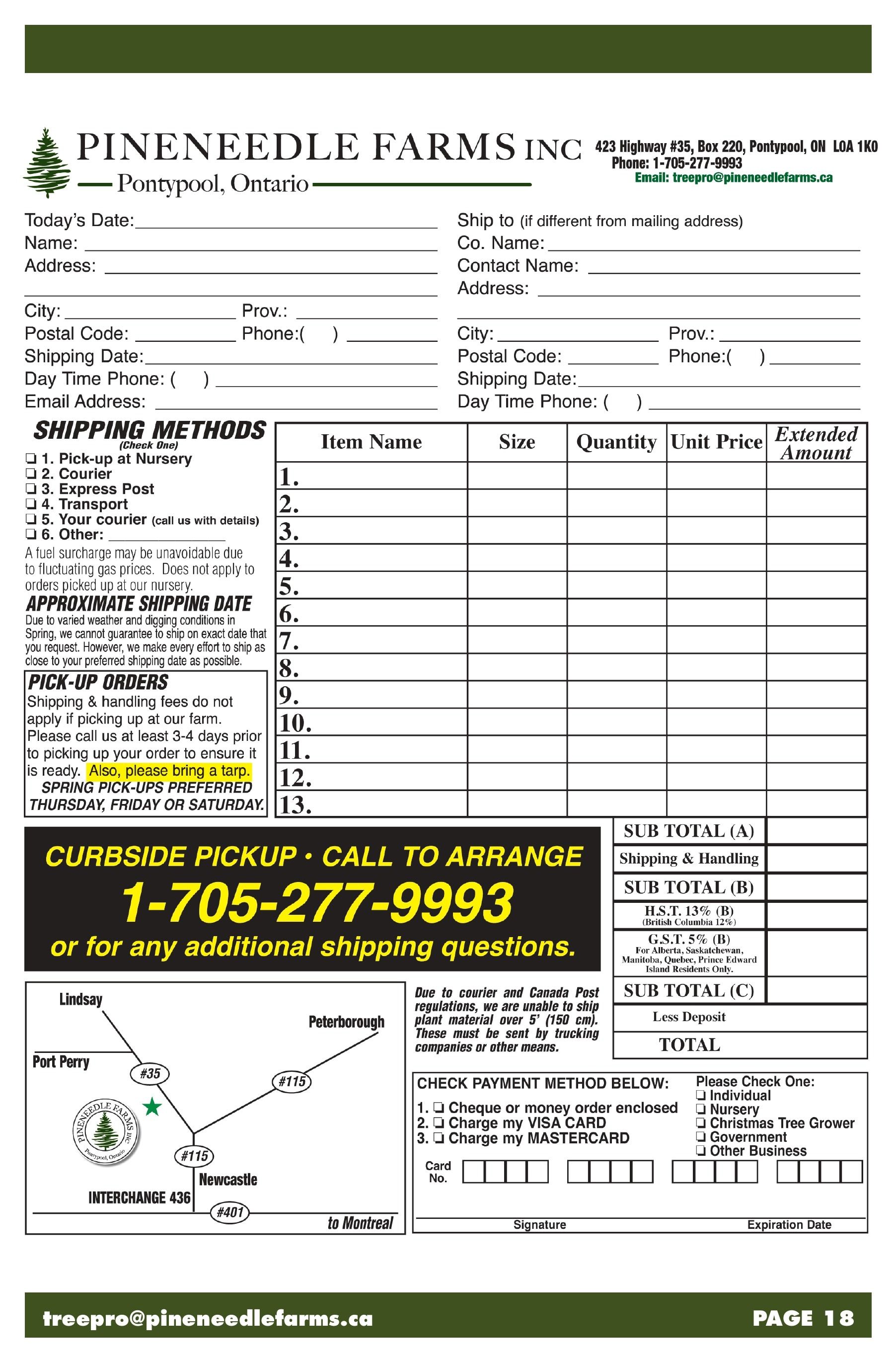 Pineneedle Farms Annual Catalog Weekly Ad January 1 - December 31, 2026