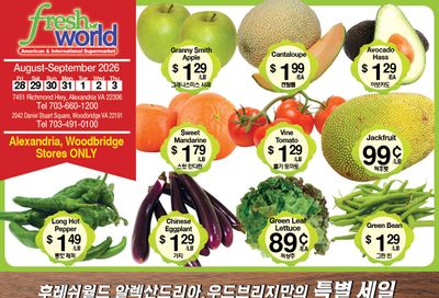 Fresh World Asian Weekly Ad August 28 - September 3, 2026