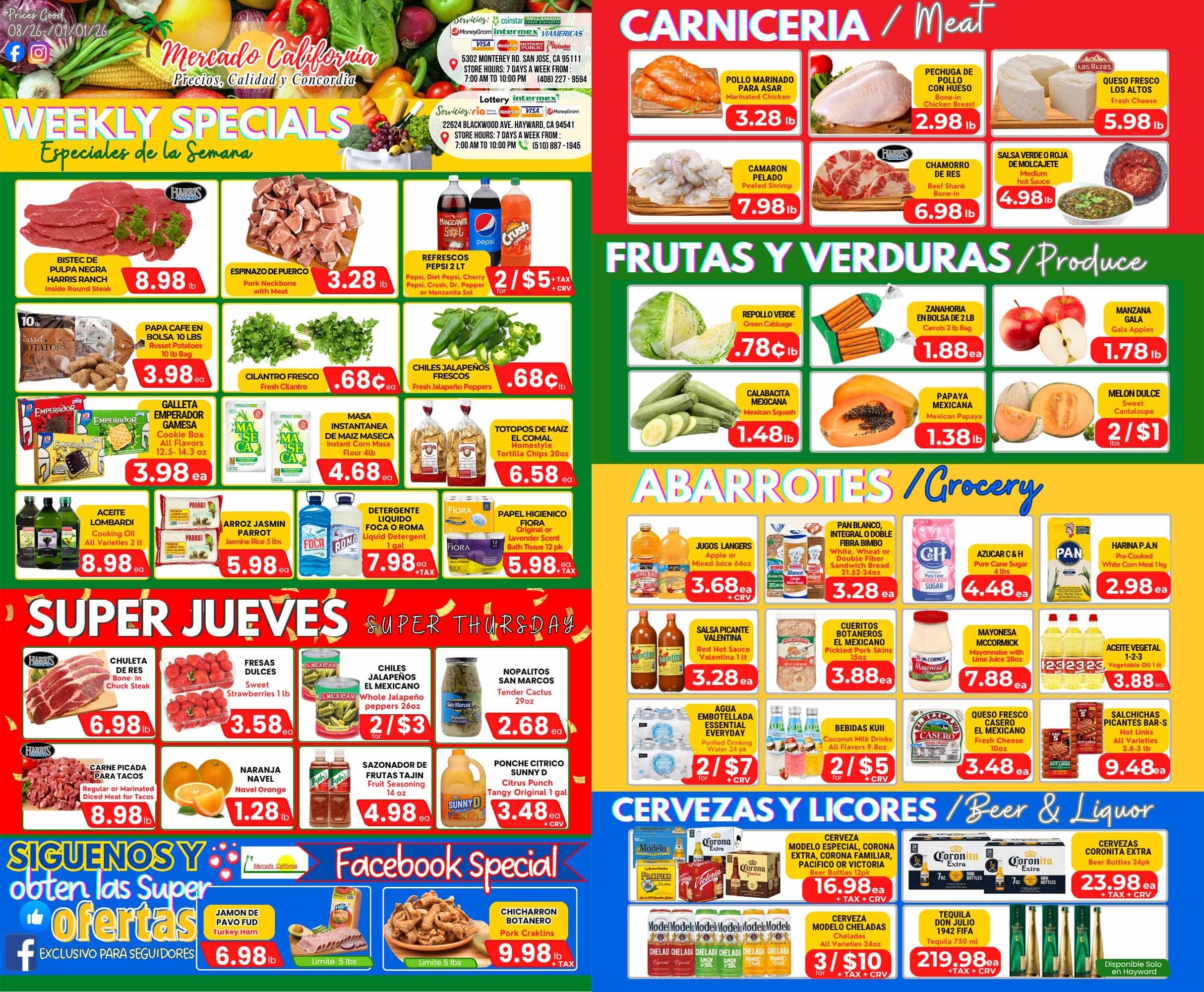 Mercado California Weekly Ad August 26 - September 1, 2026