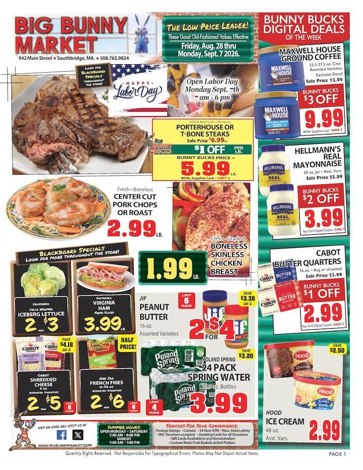Big Bunny Market Weekly Ad September 1 - 7, 2026