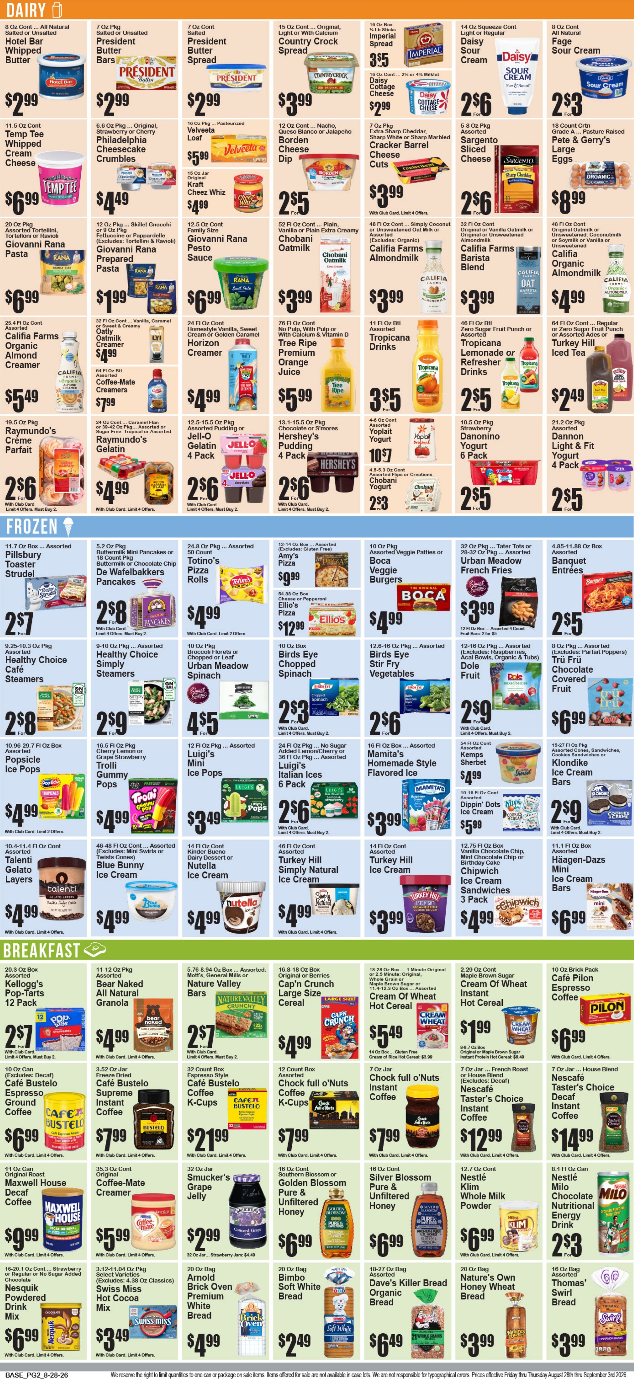 Food World Supermarket Weekly Ad August 28 - September 3, 2026