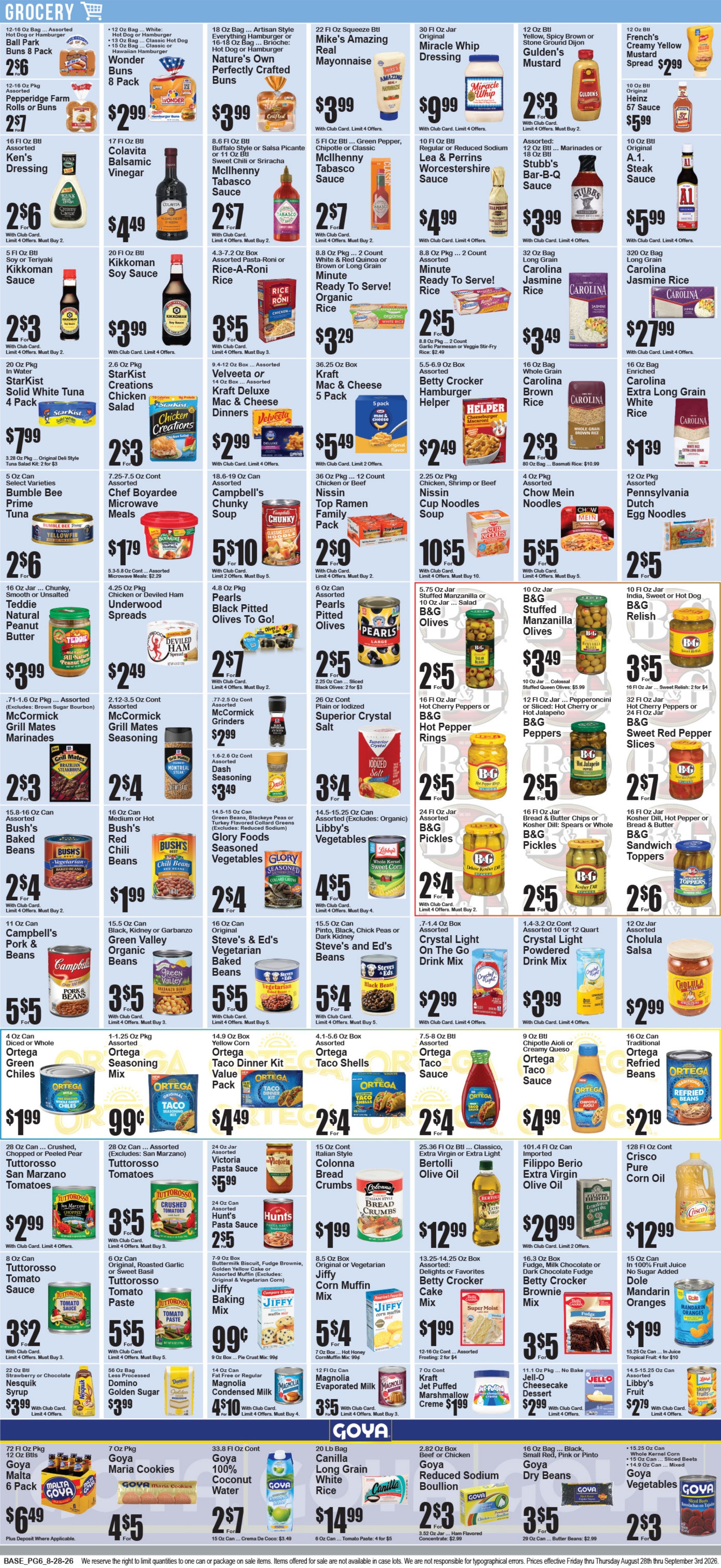 Food World Supermarket Weekly Ad August 28 - September 3, 2026
