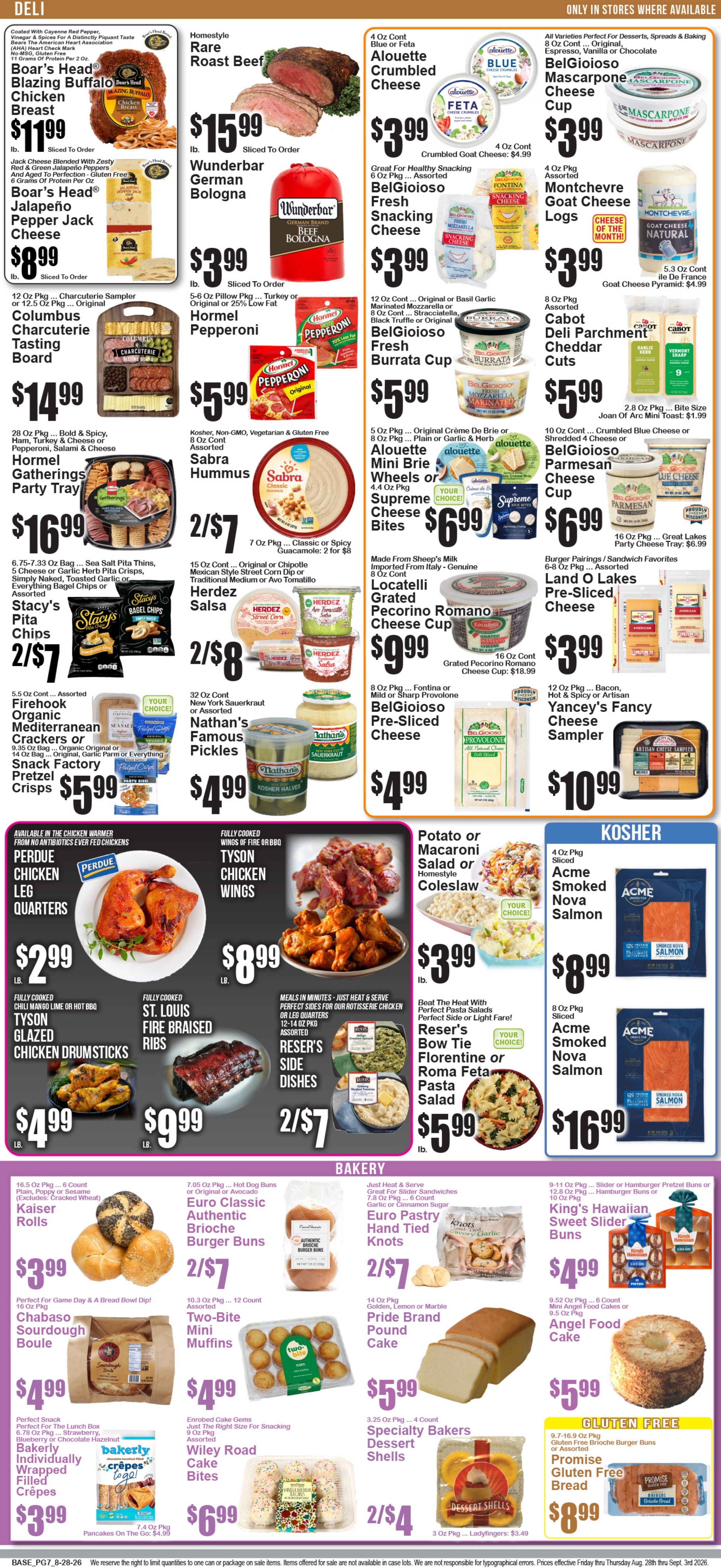 Food World Supermarket Weekly Ad August 28 - September 3, 2026