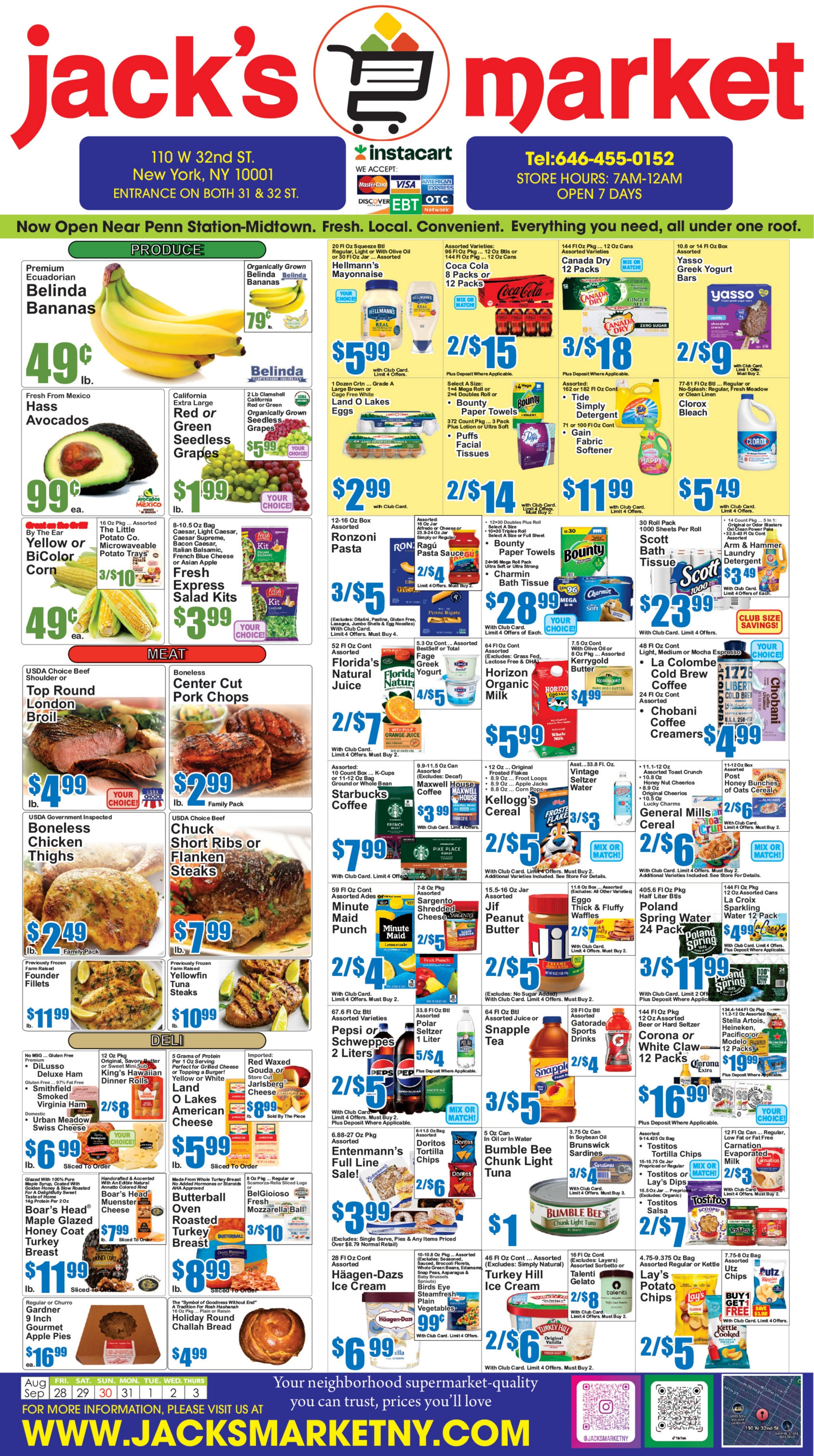 Jack's Market NYC Weekly Ad August 28 - September 3, 2026