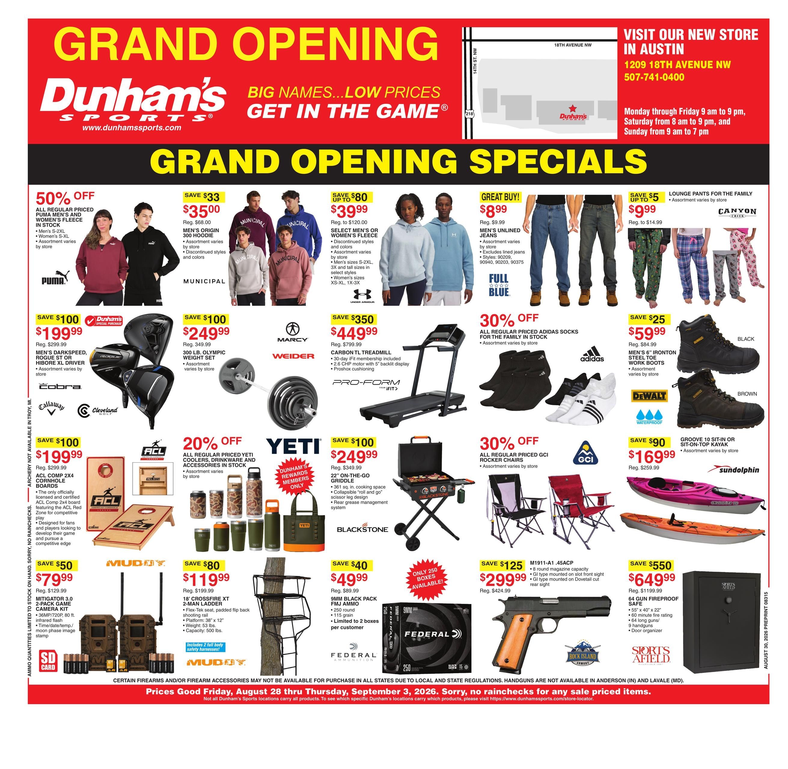 Dunham's Sports Weekly Ad August 29 - September 3, 2026