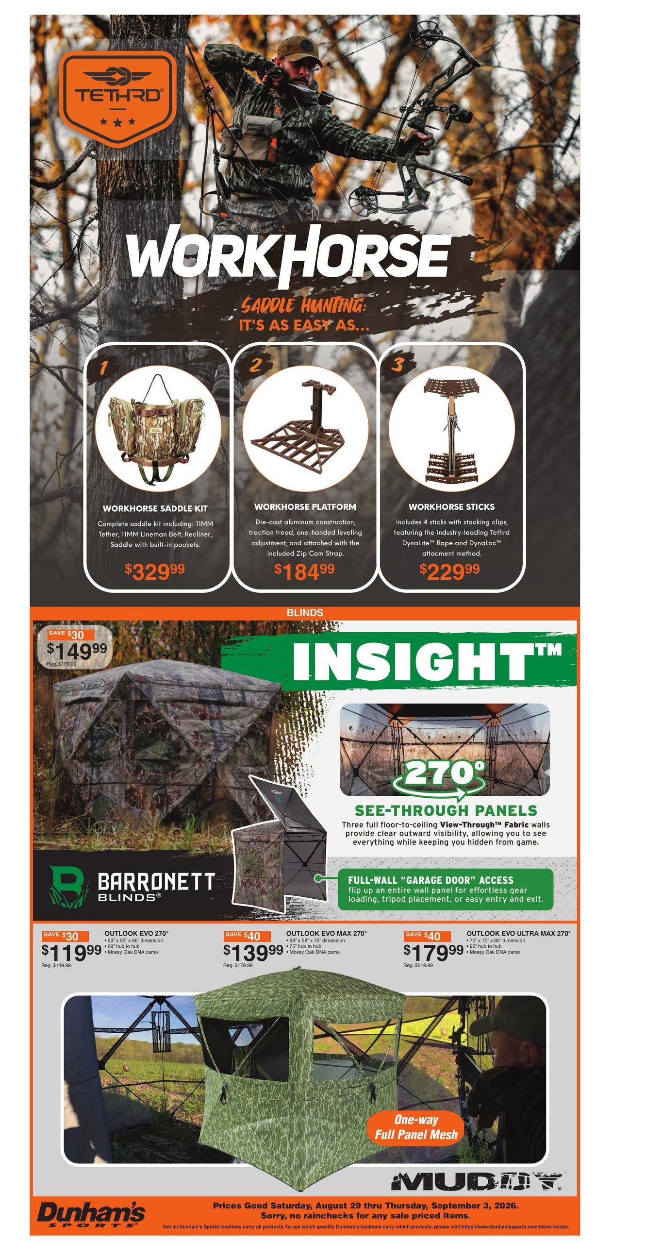 Dunham's Sports (Elsmore Area, KS) Weekly Ad August 29 - September 3, 2026