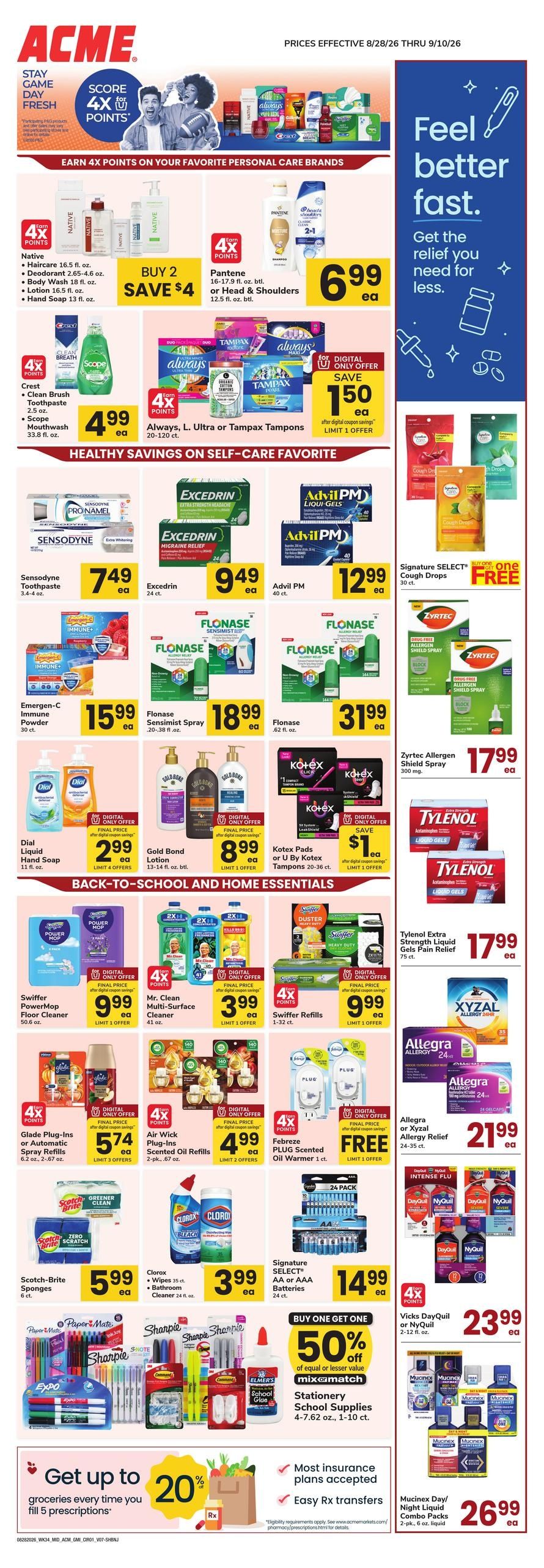 Acme Markets (Lakewood-Margate City Area, NJ) Health, Home & Beauty Weekly Ad August 28 - September 10, 2026