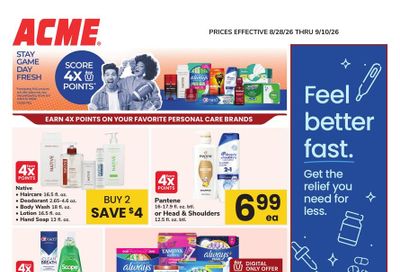 Acme Markets (NJ, NY, PA) Health, Home & Beauty Weekly Ad August 28 - September 10, 2026
