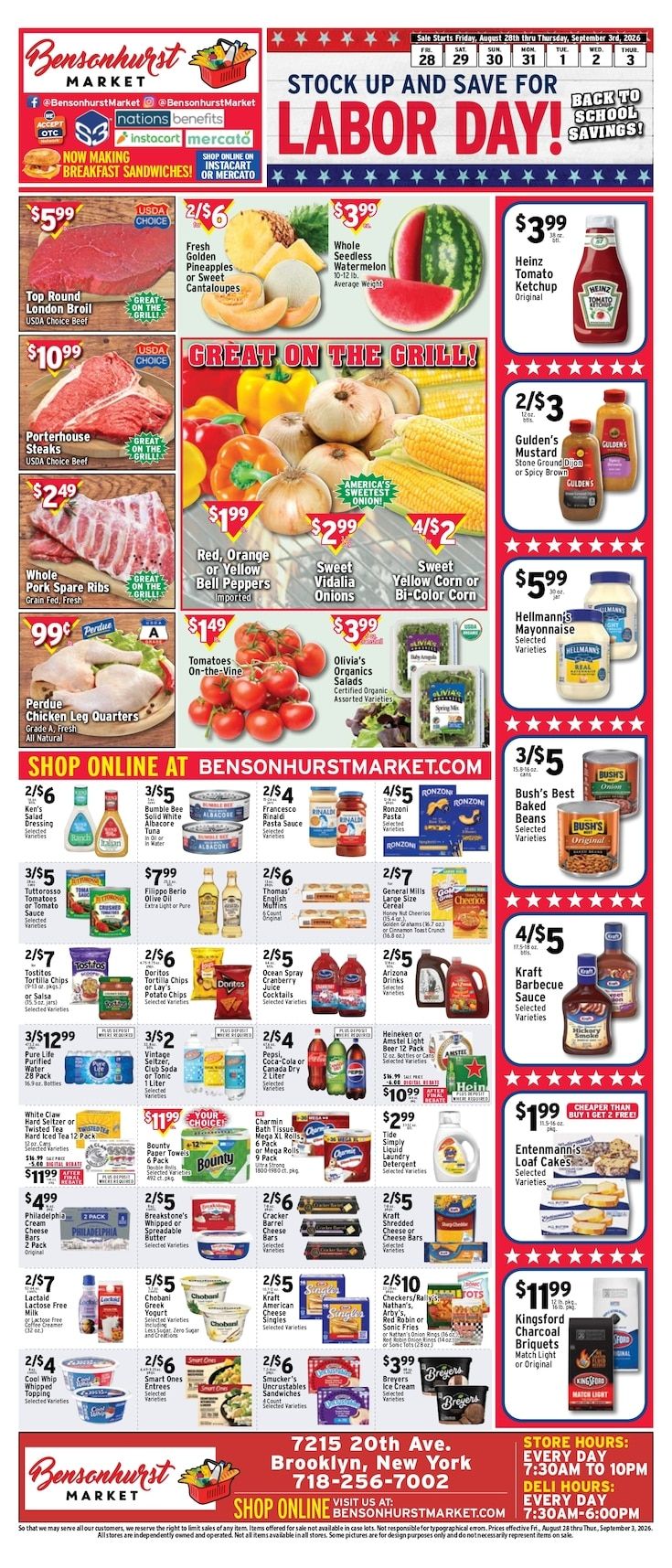 Bensonhurst Market Weekly Ad August 28 - September 3, 2026