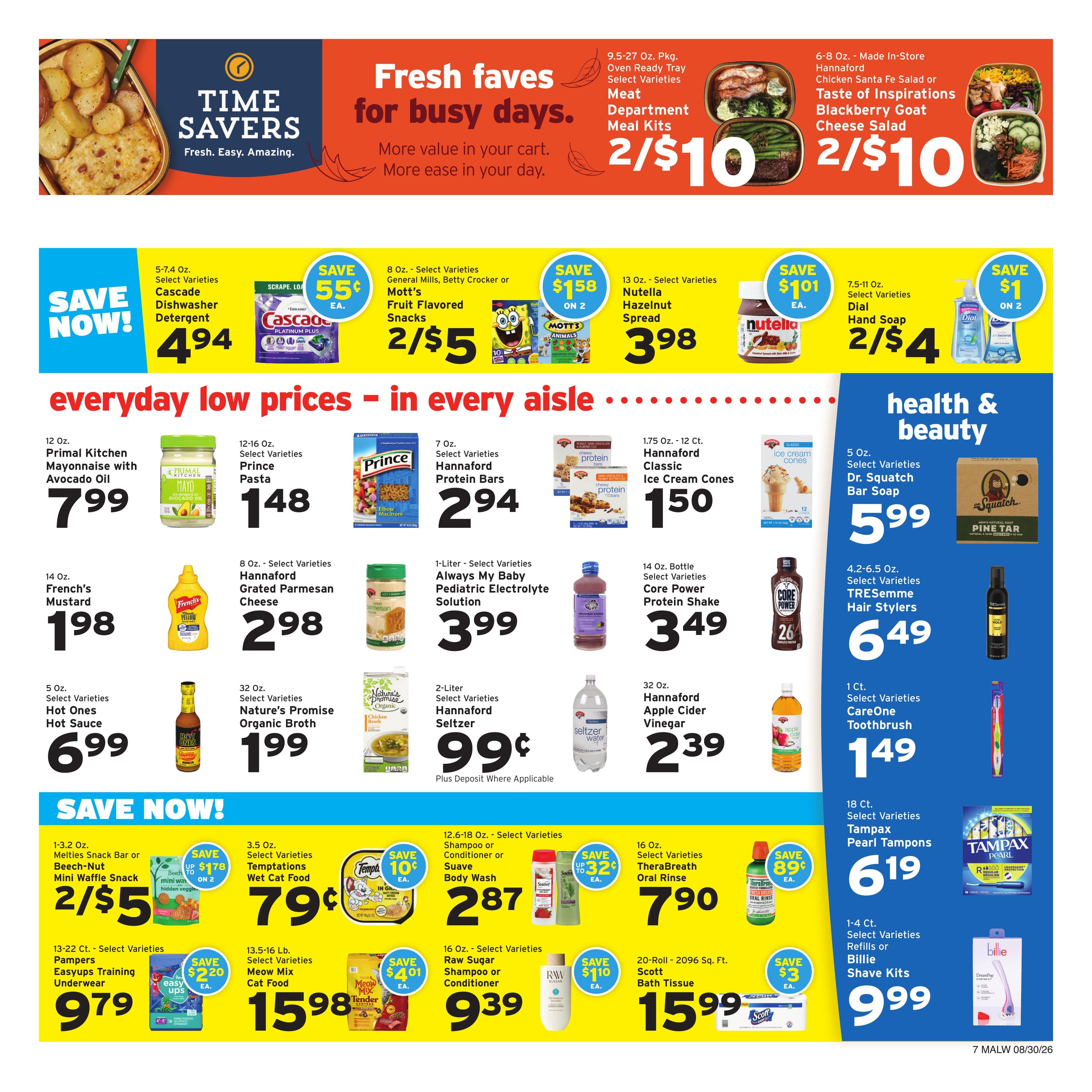Hannaford (Cambridge–Watertown Area, MA) Week 36 Weekly Ad August 30 - September 5, 2026