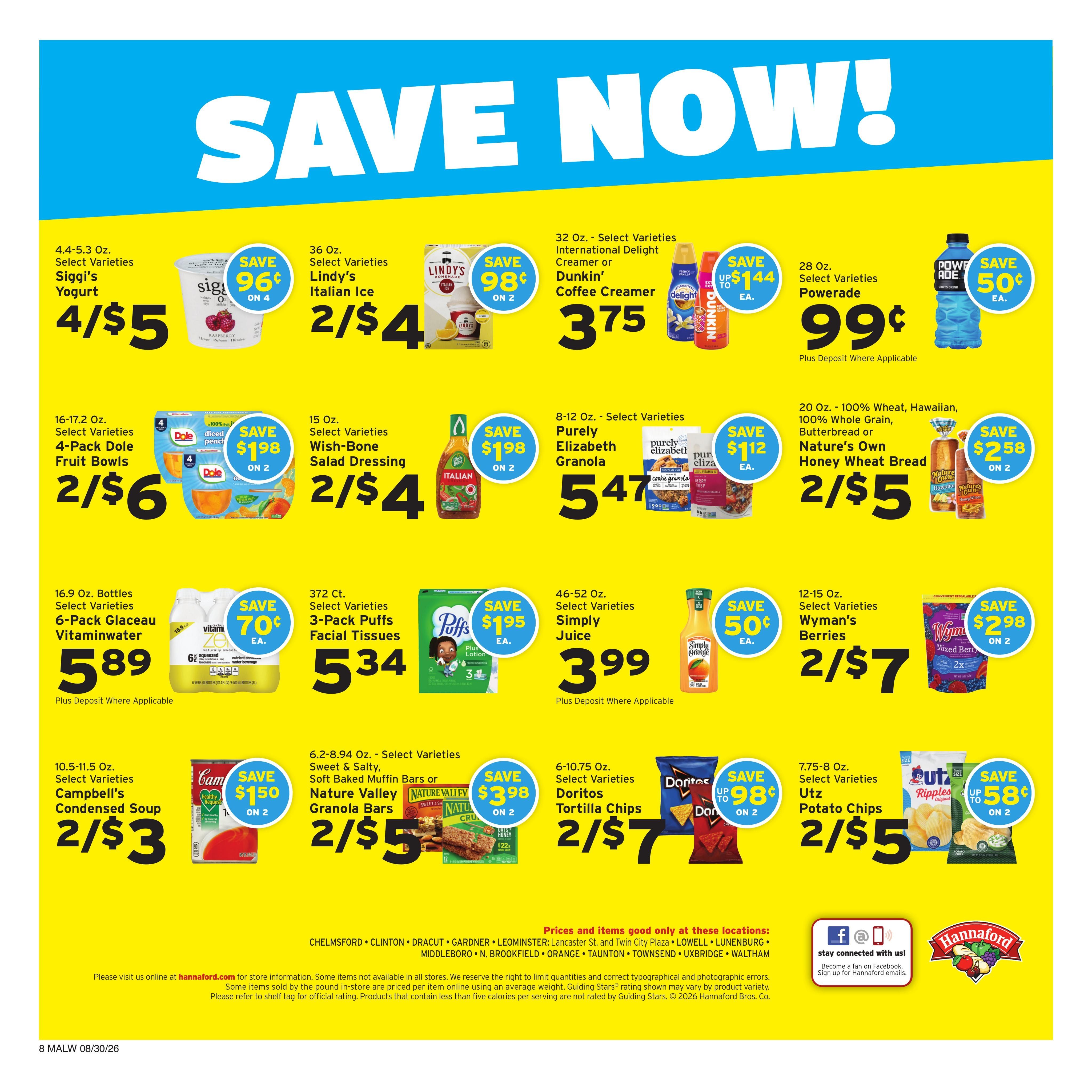 Hannaford (Cambridge–Watertown Area, MA) Week 36 Weekly Ad August 30 - September 5, 2026