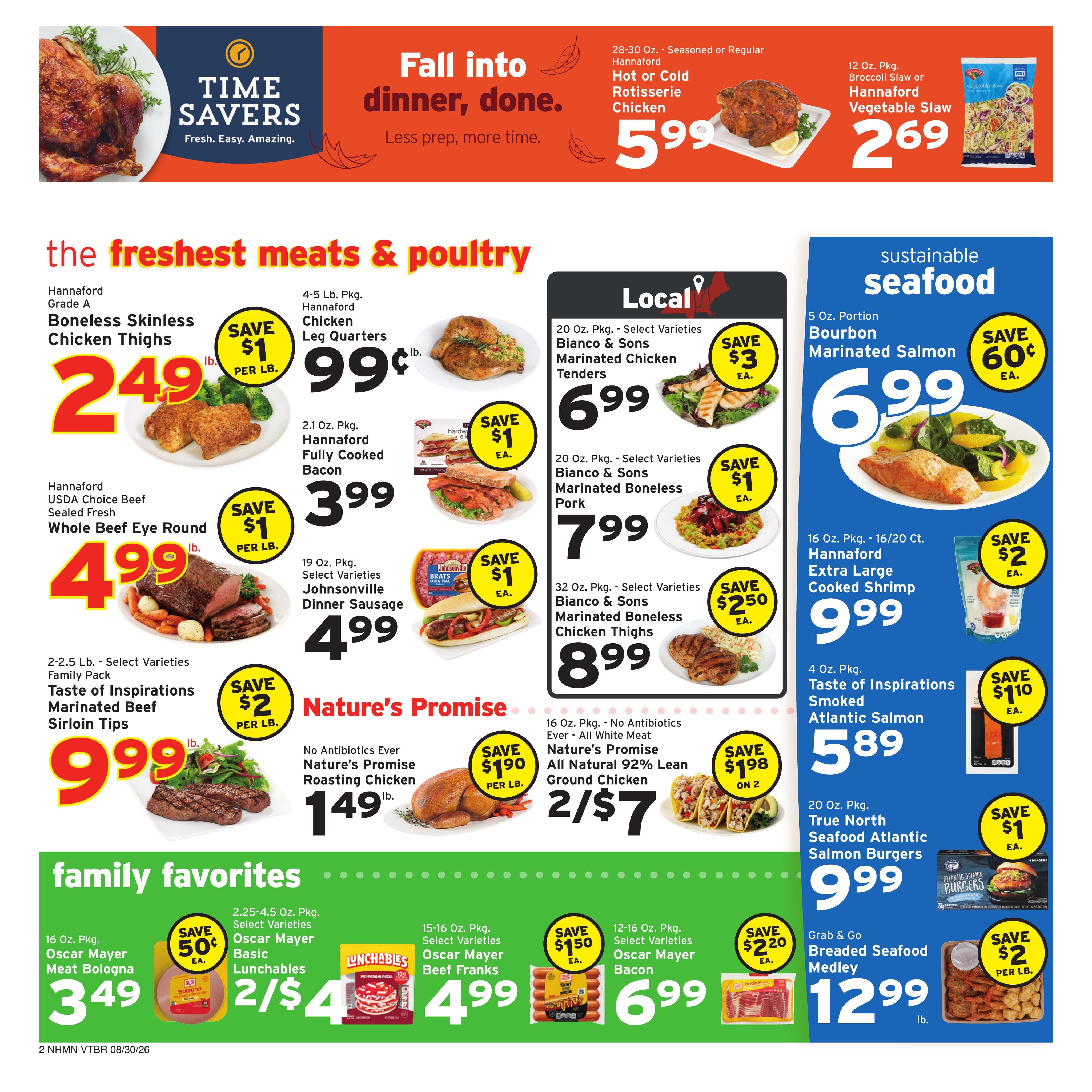 Hannaford (Brattleboro Area, VT) Week 36 Weekly Ad August 30 - September 5, 2026