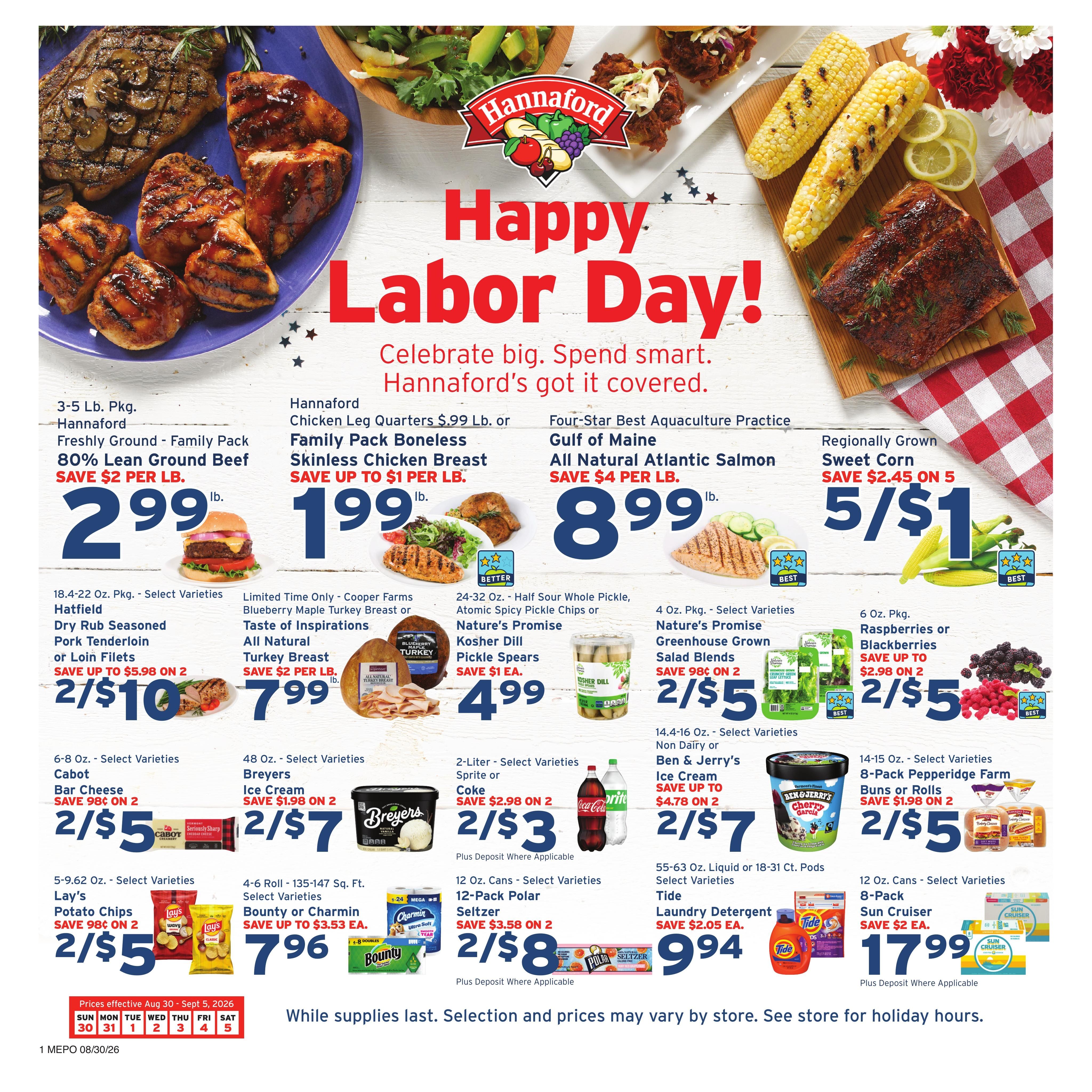 Hannaford (Portland Area, ME) Week 36 Weekly Ad August 30 - September 5, 2026