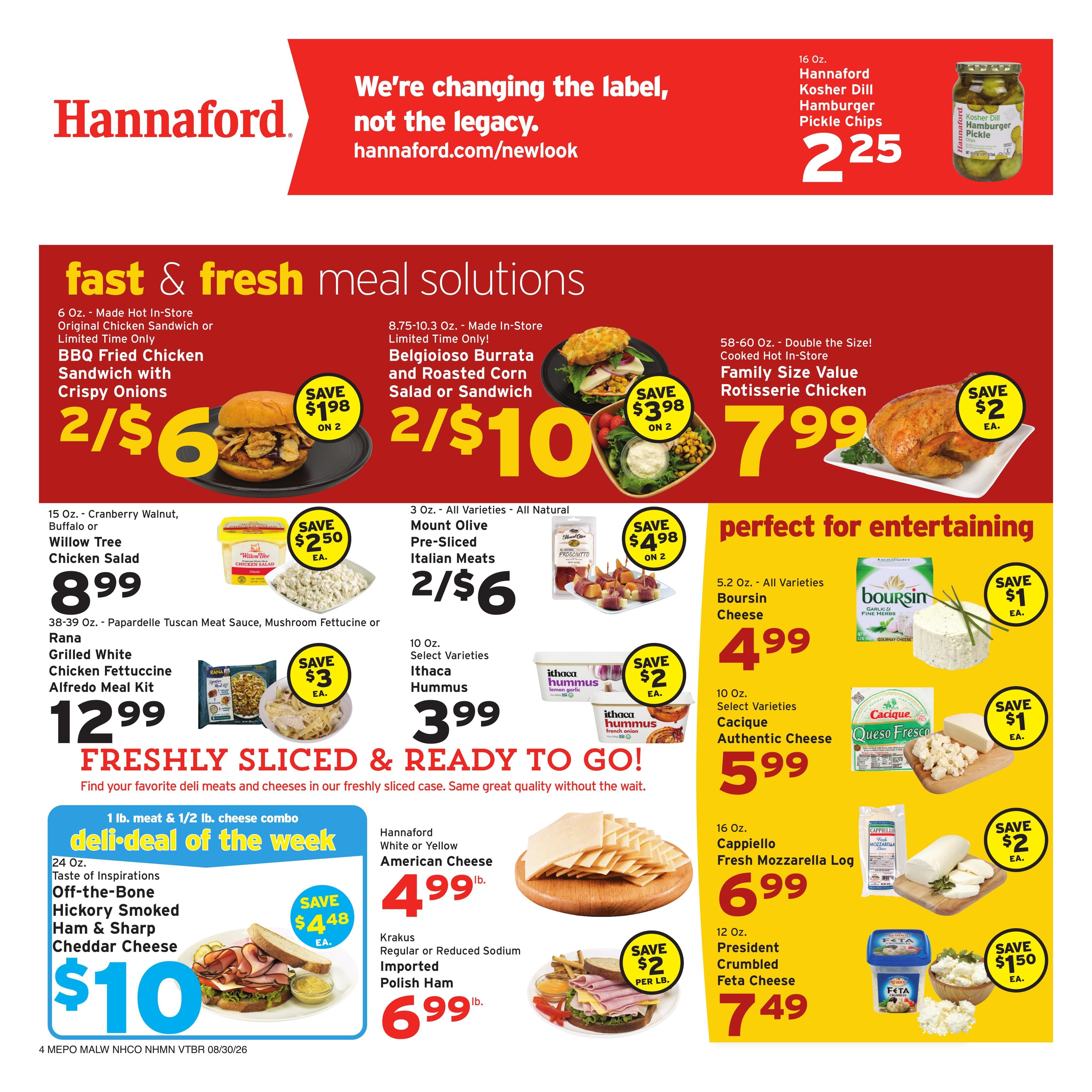 Hannaford (Portland Area, ME) Week 36 Weekly Ad August 30 - September 5, 2026