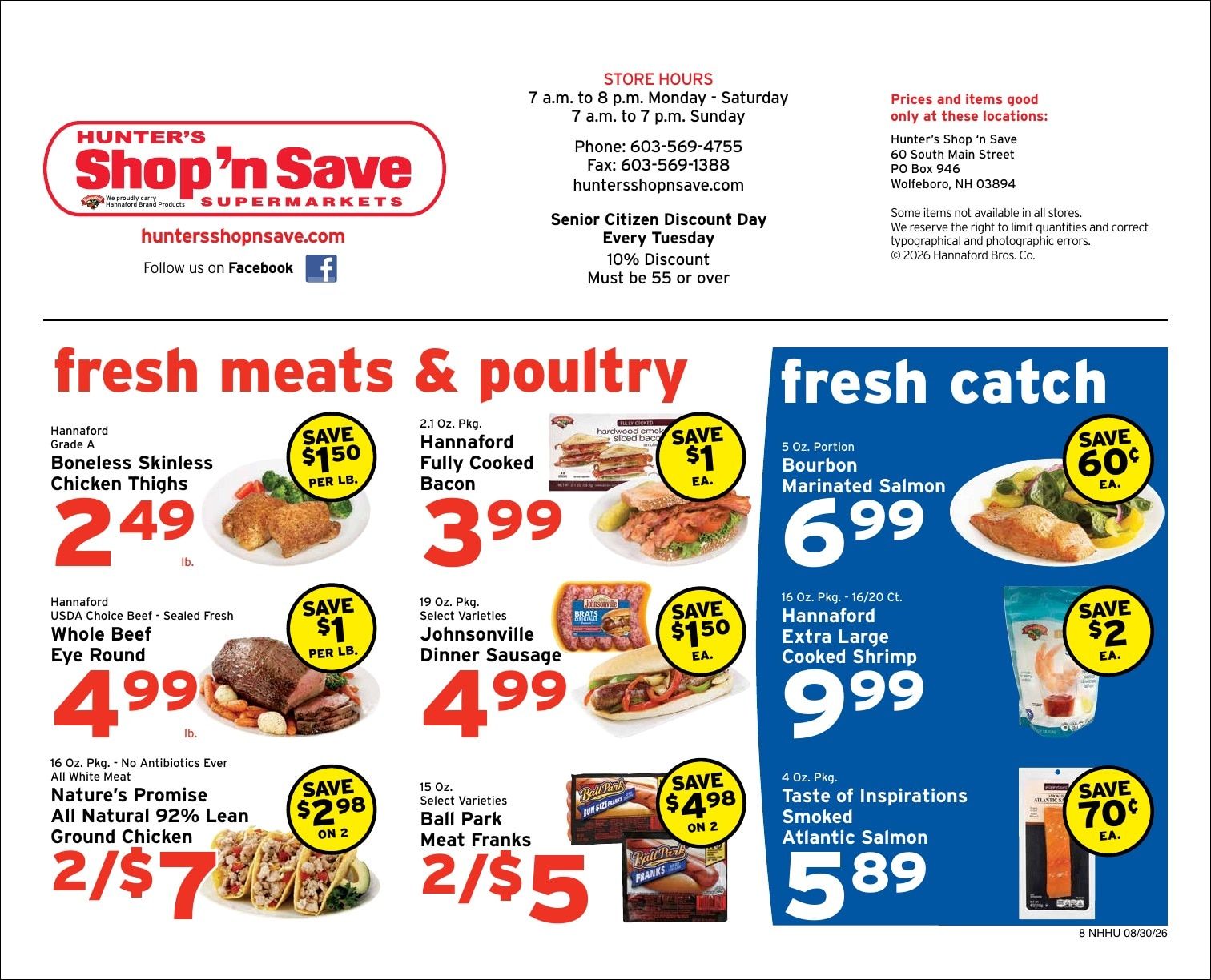 Hunter's Shop 'n Save Weekly Ad August 30 - September 5, 2026