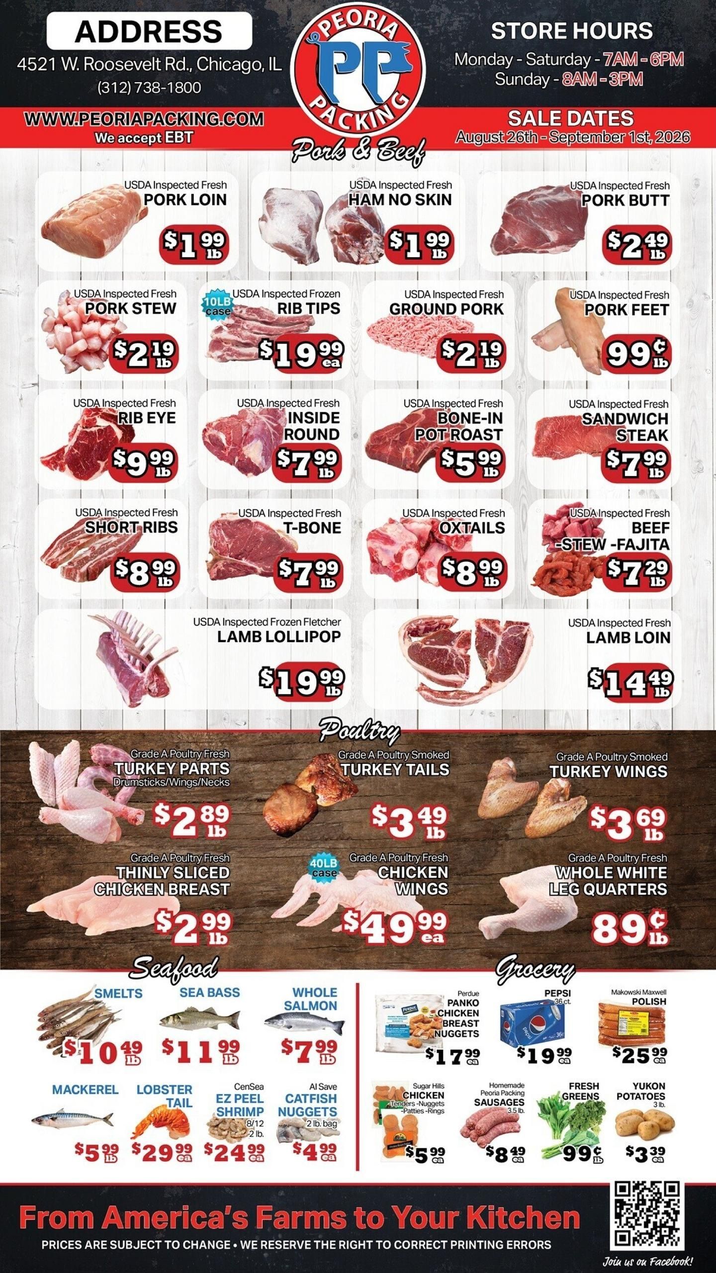 Peoria Packing Butcher Shop Weekly Ad August 28 - 28, 2026