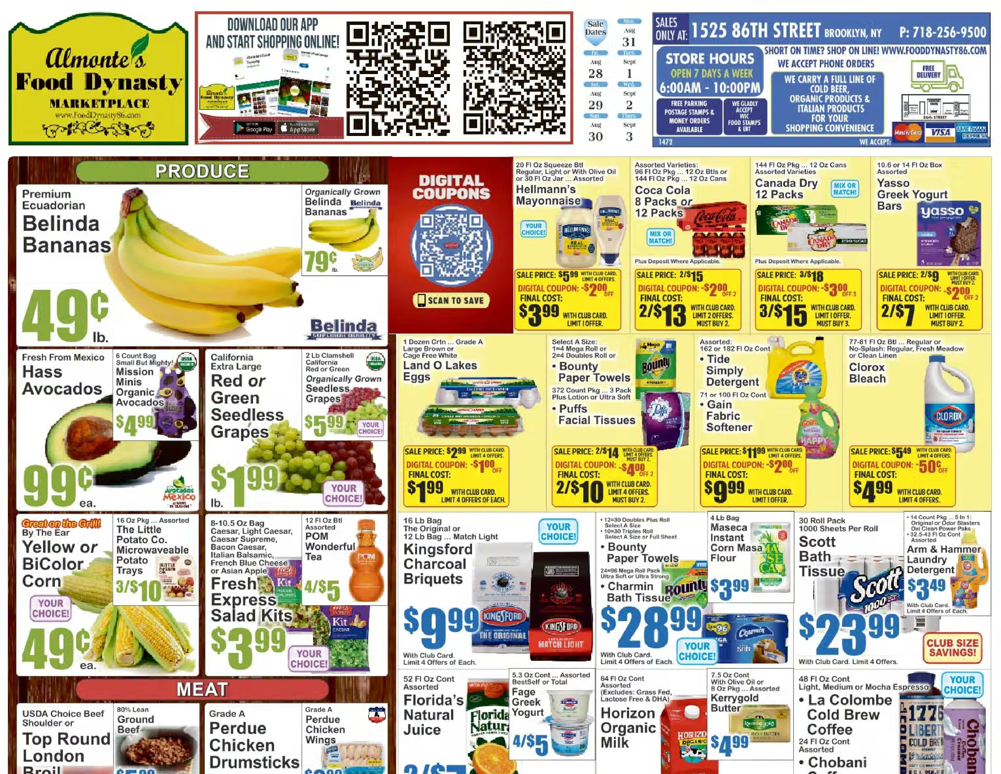 Almonte's Food Dynasty (1525 86th Street, Brooklyn, NY) Weekly Ad August 28 - September 3, 2026